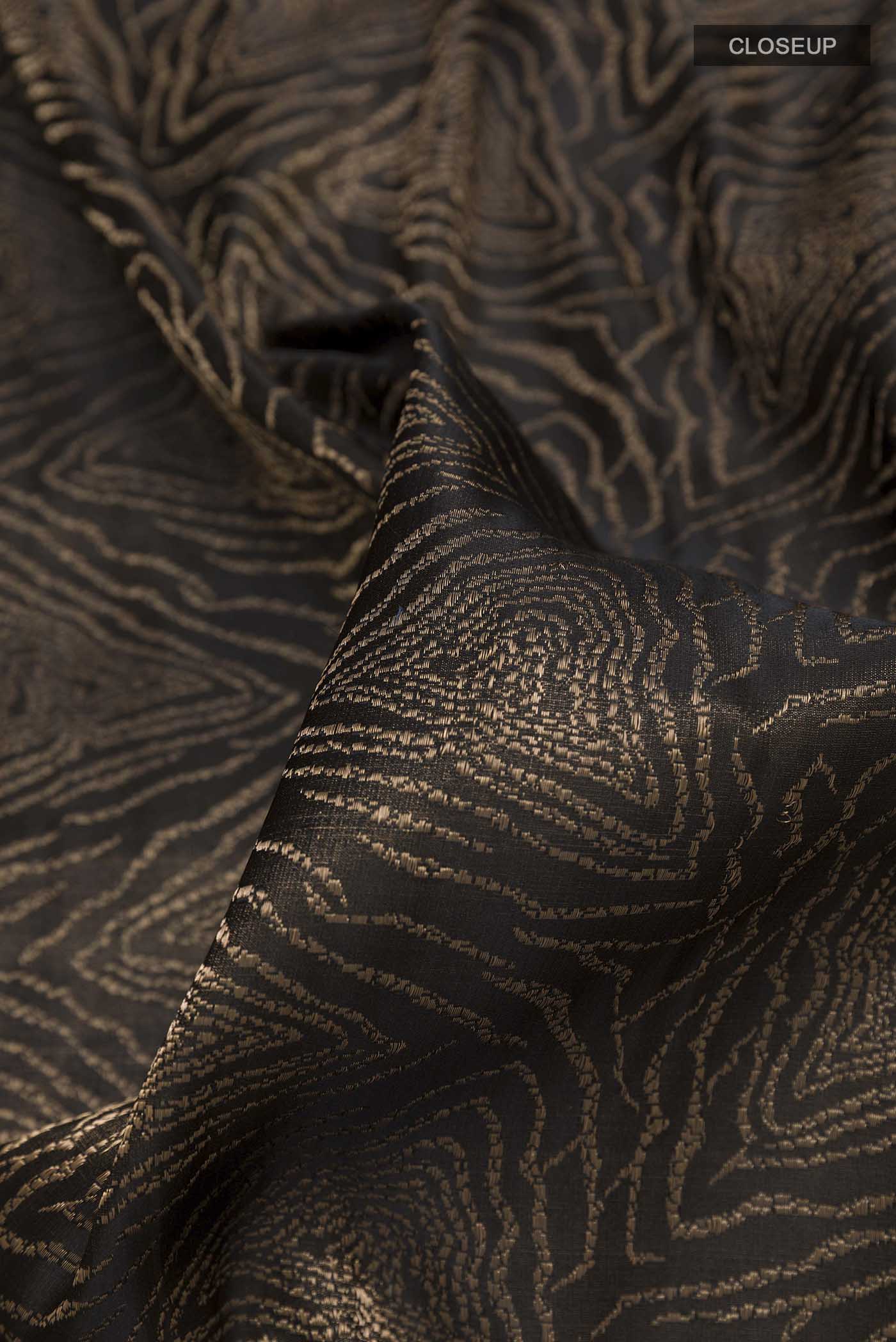 Black Banarasi Silk Saree - Image 2