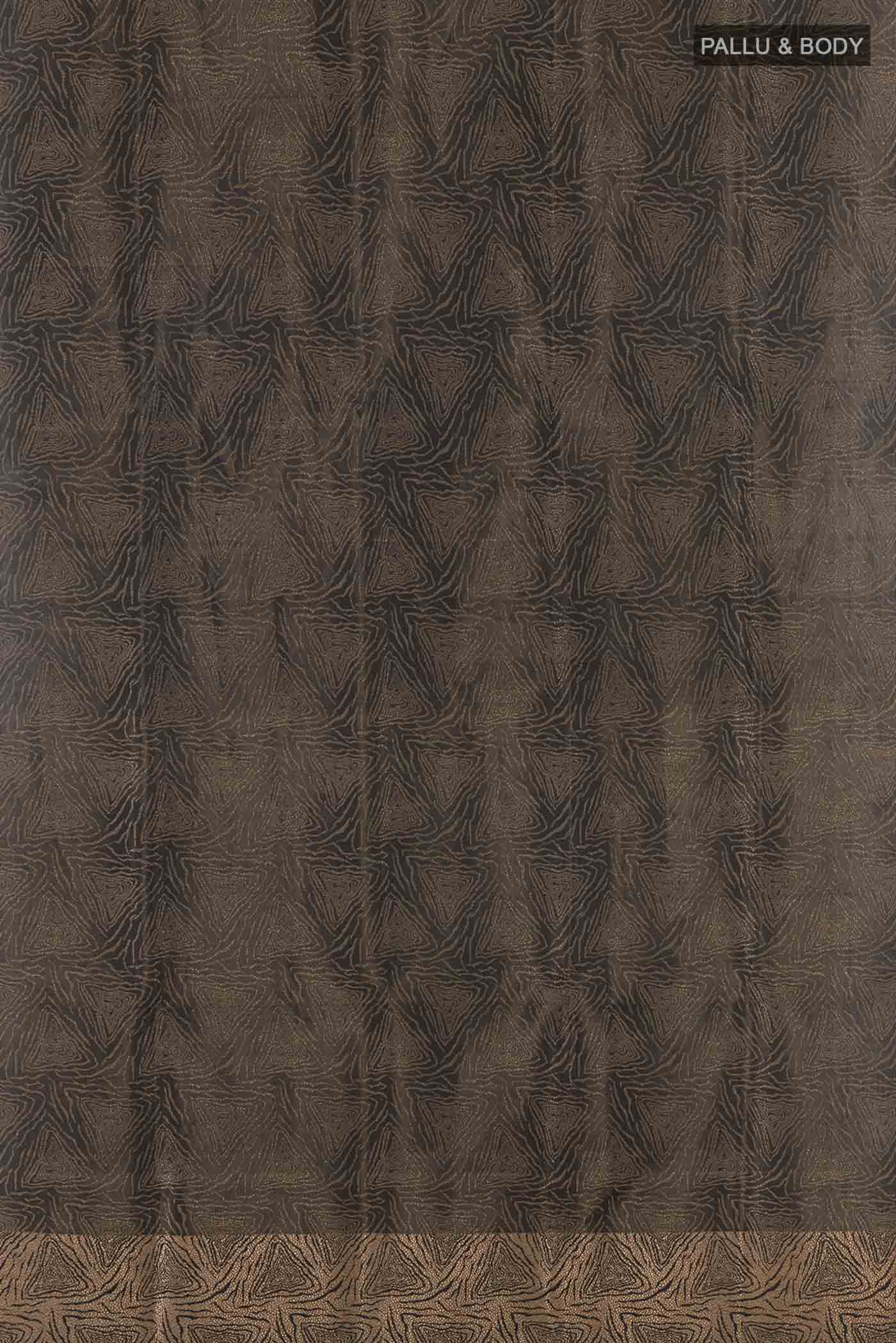 Black Banarasi Silk Saree - Image 6