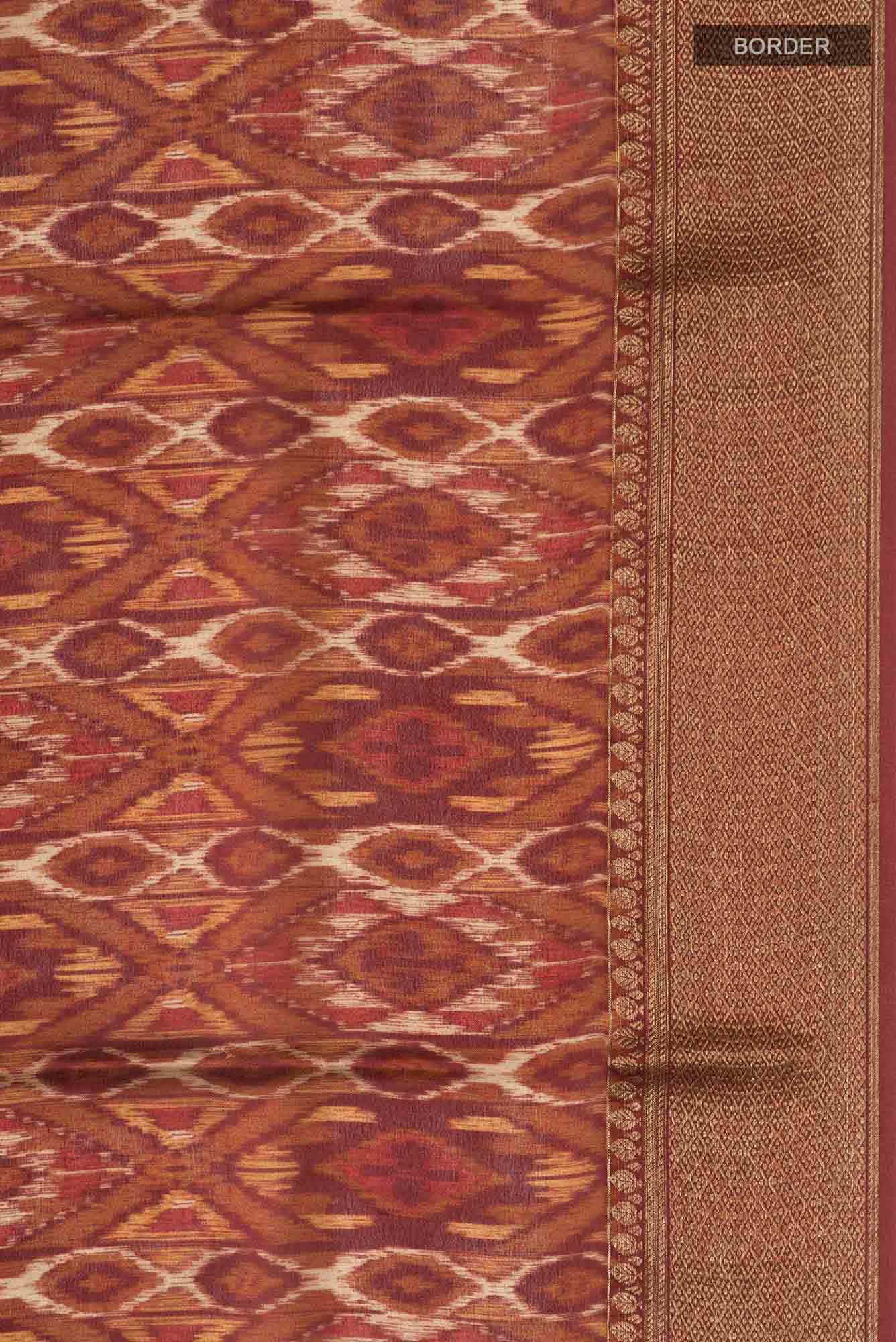 Brown Crepe Saree - Image 4