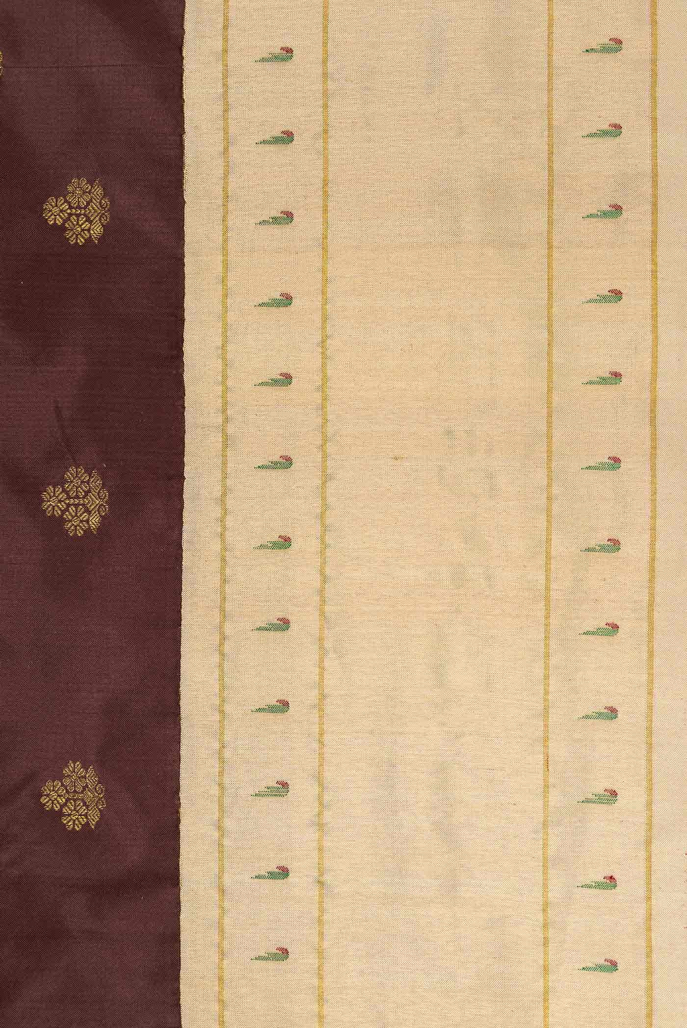 Coffee Brown Paithani Silk Saree - Image 10