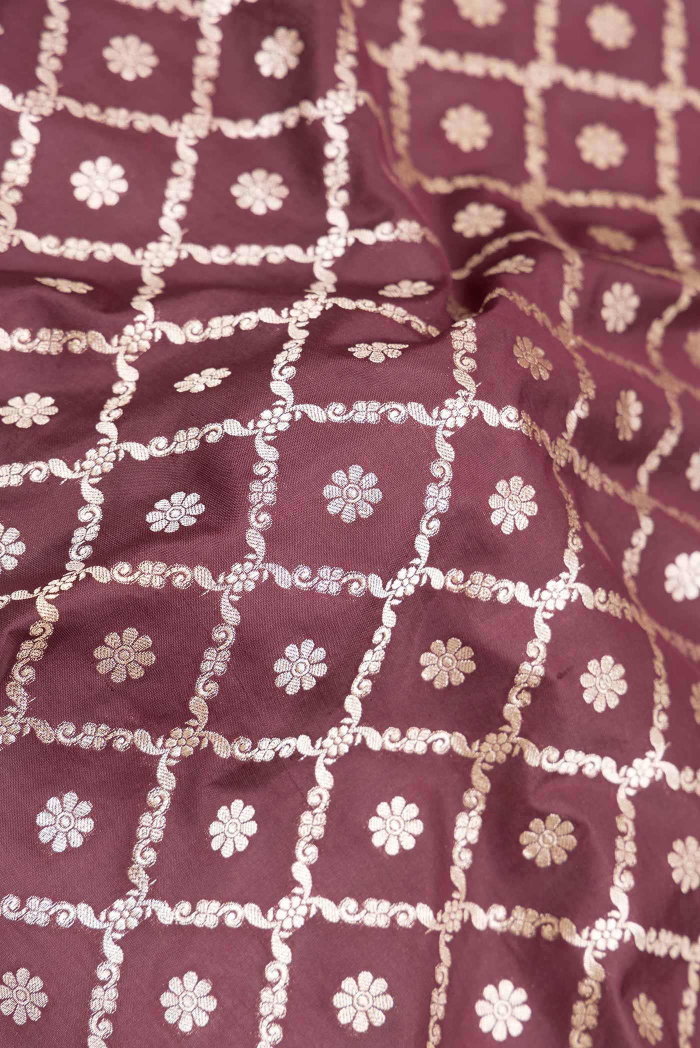 Brown Dual Tone Blended Banarasi Silk Saree - Image 2