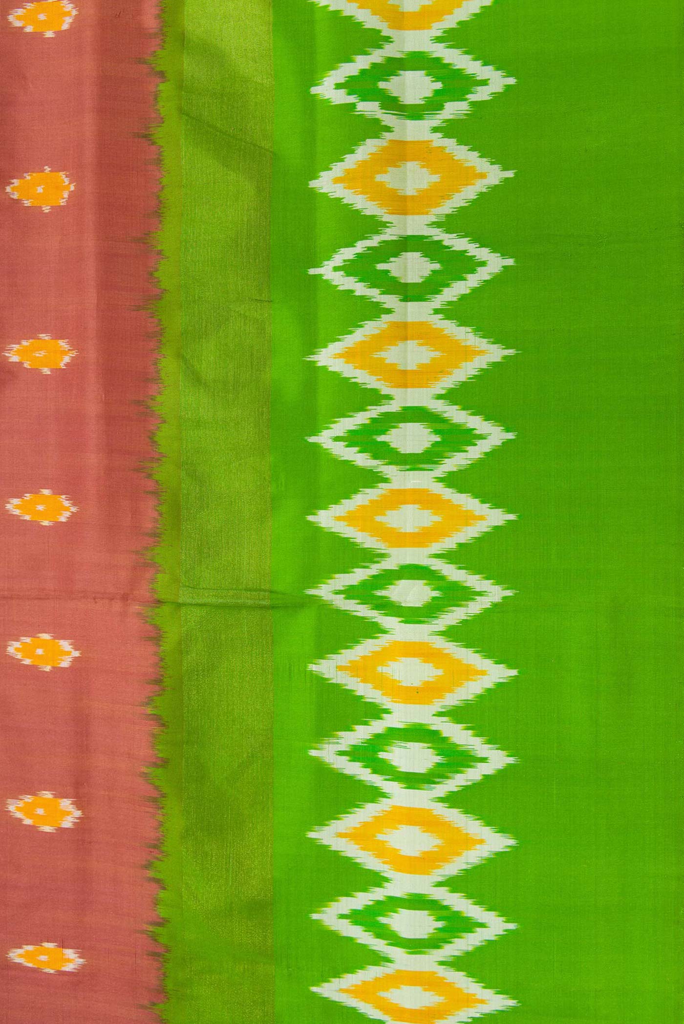 Brown Pochampally Silk Saree - Image 3