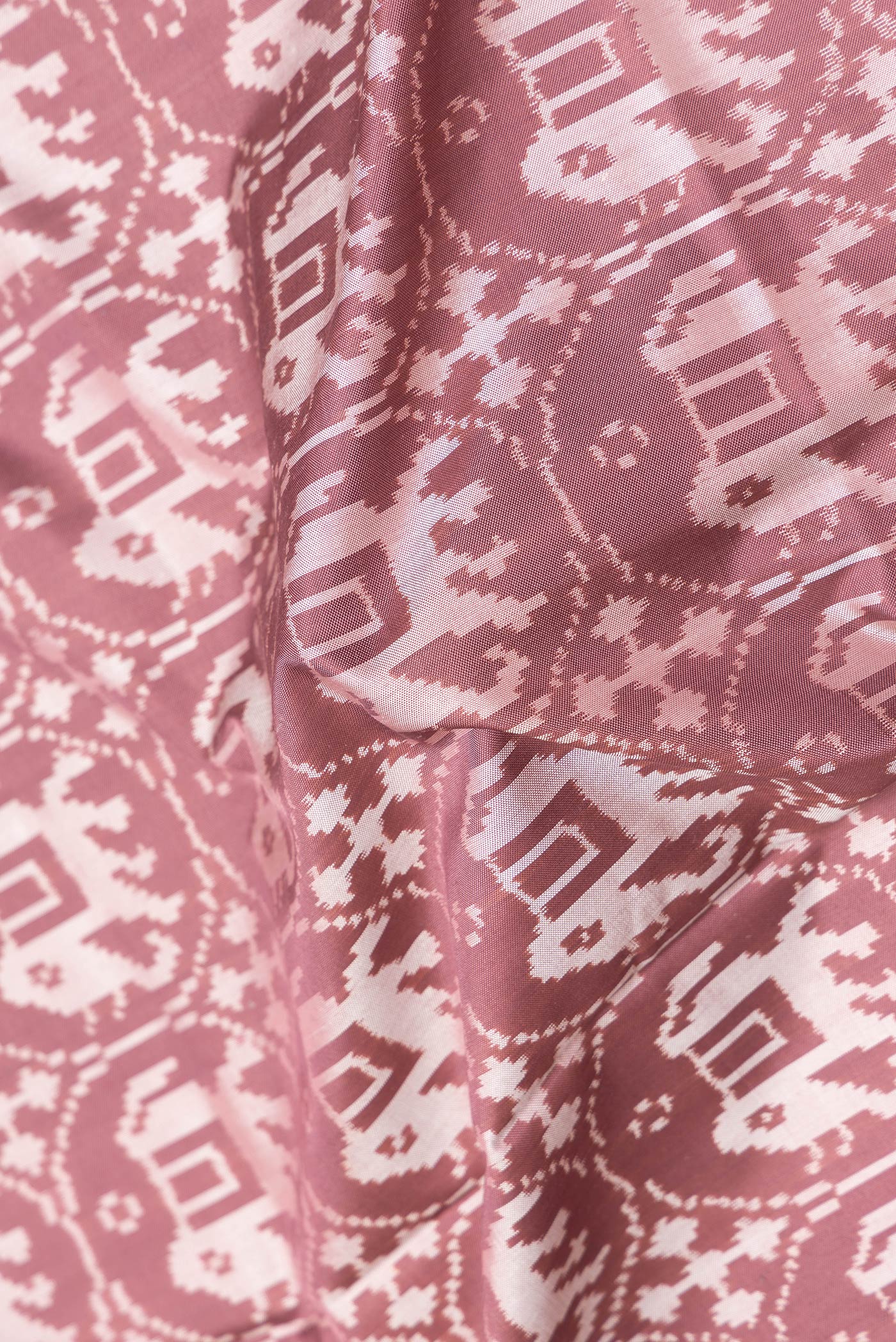 Mauve Pochampally Silk Saree - Image 2