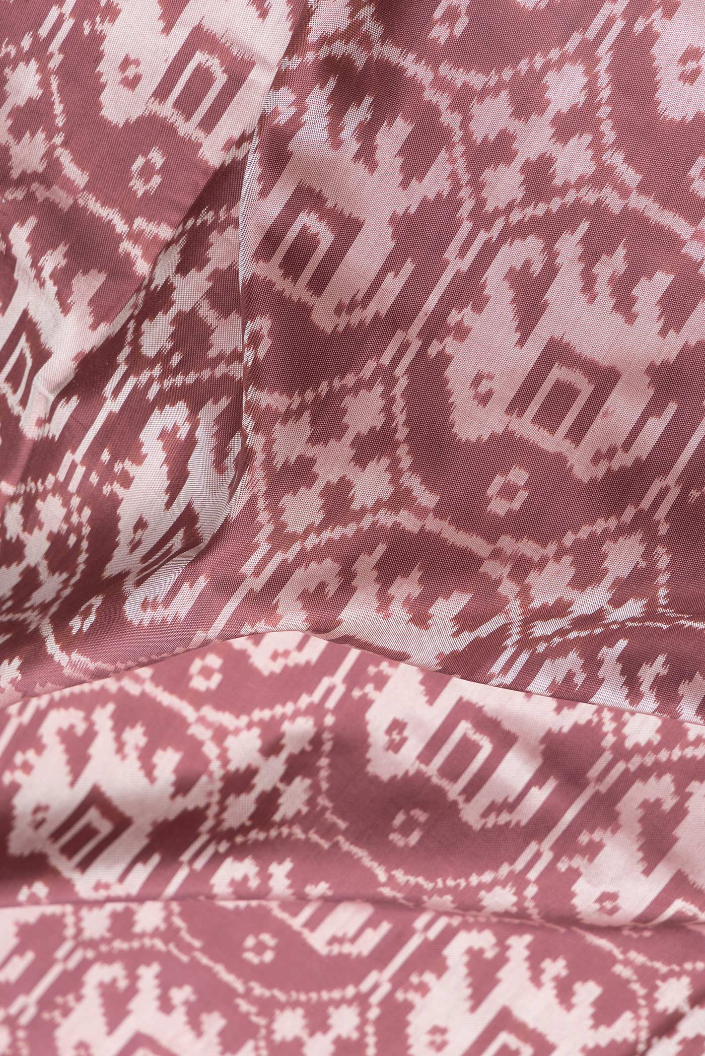 Mauve Pochampally Silk Saree - Image 2