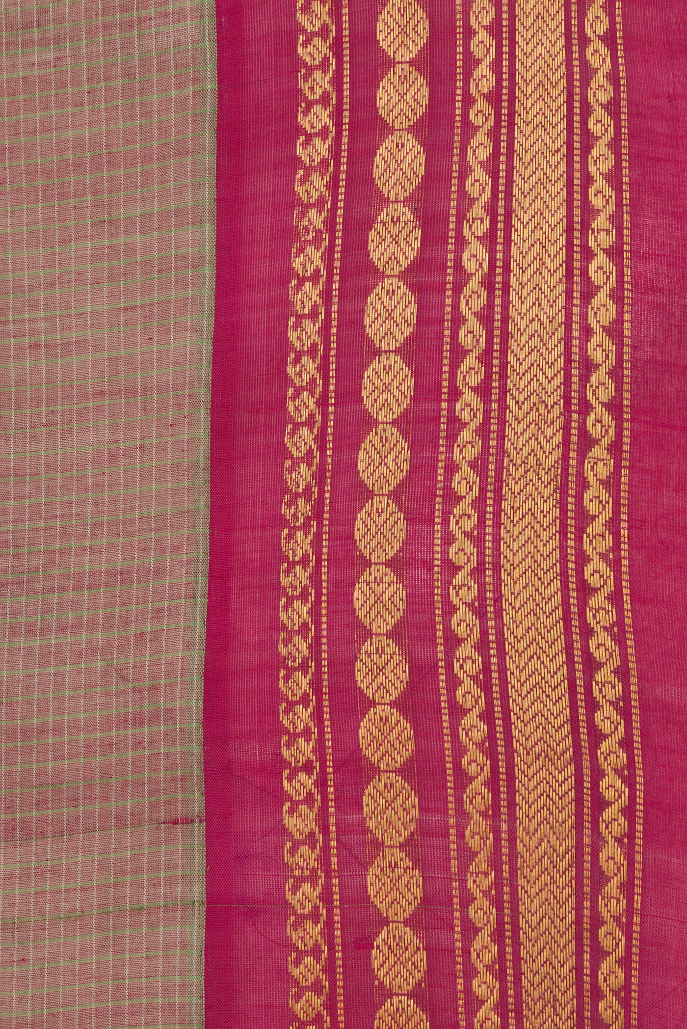 Brown Dual Tone Gadwal cotton Saree - Image 3