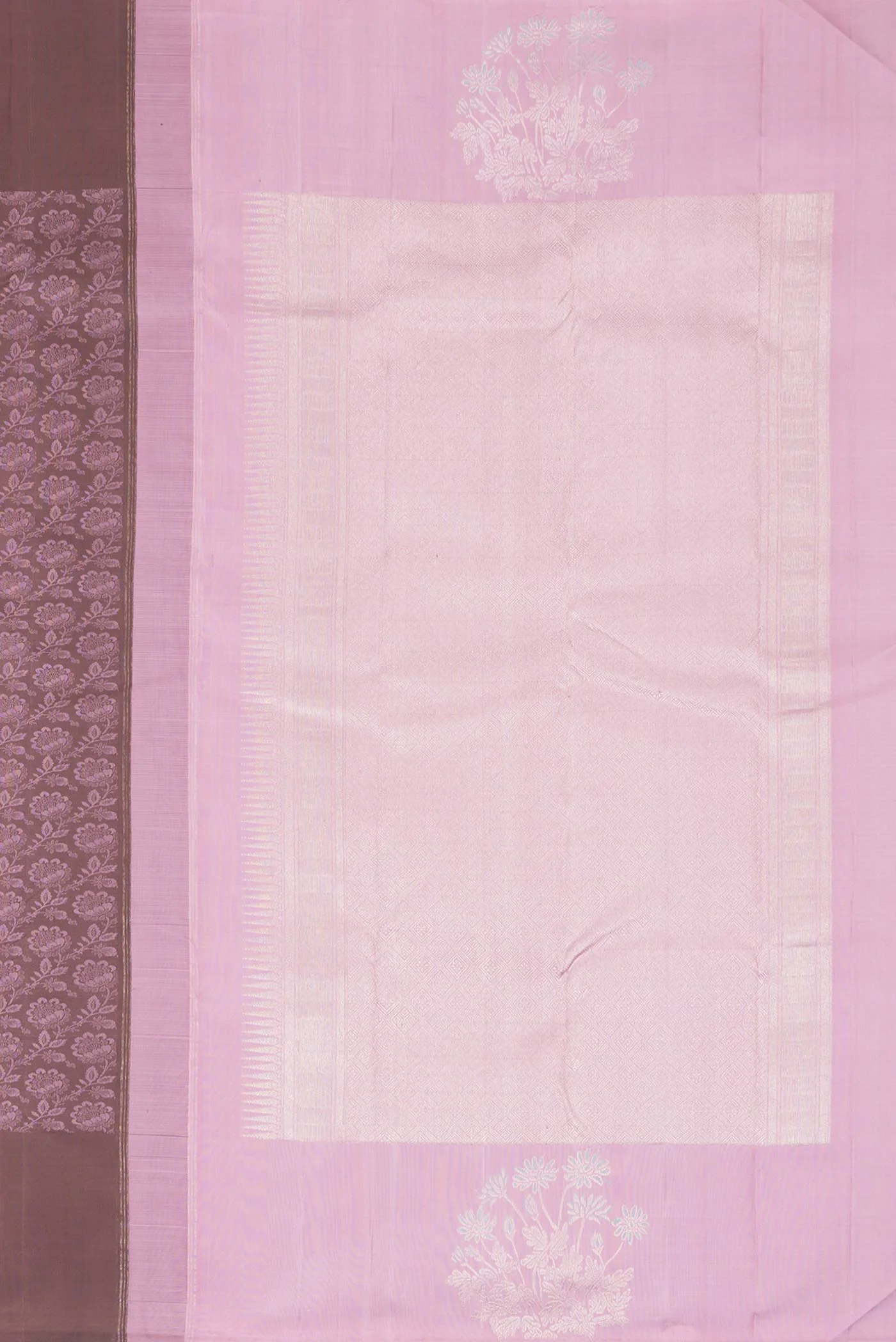 Brown Dual Tone Kanchipuram Saree - Image 7