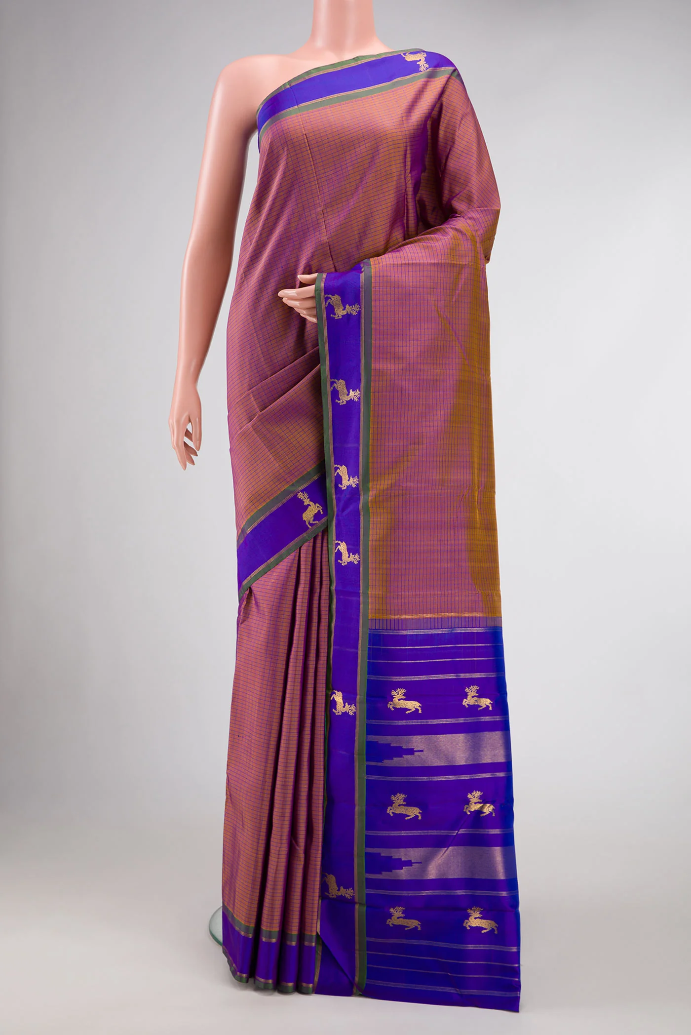 Pink Kanchipuram Silk Saree