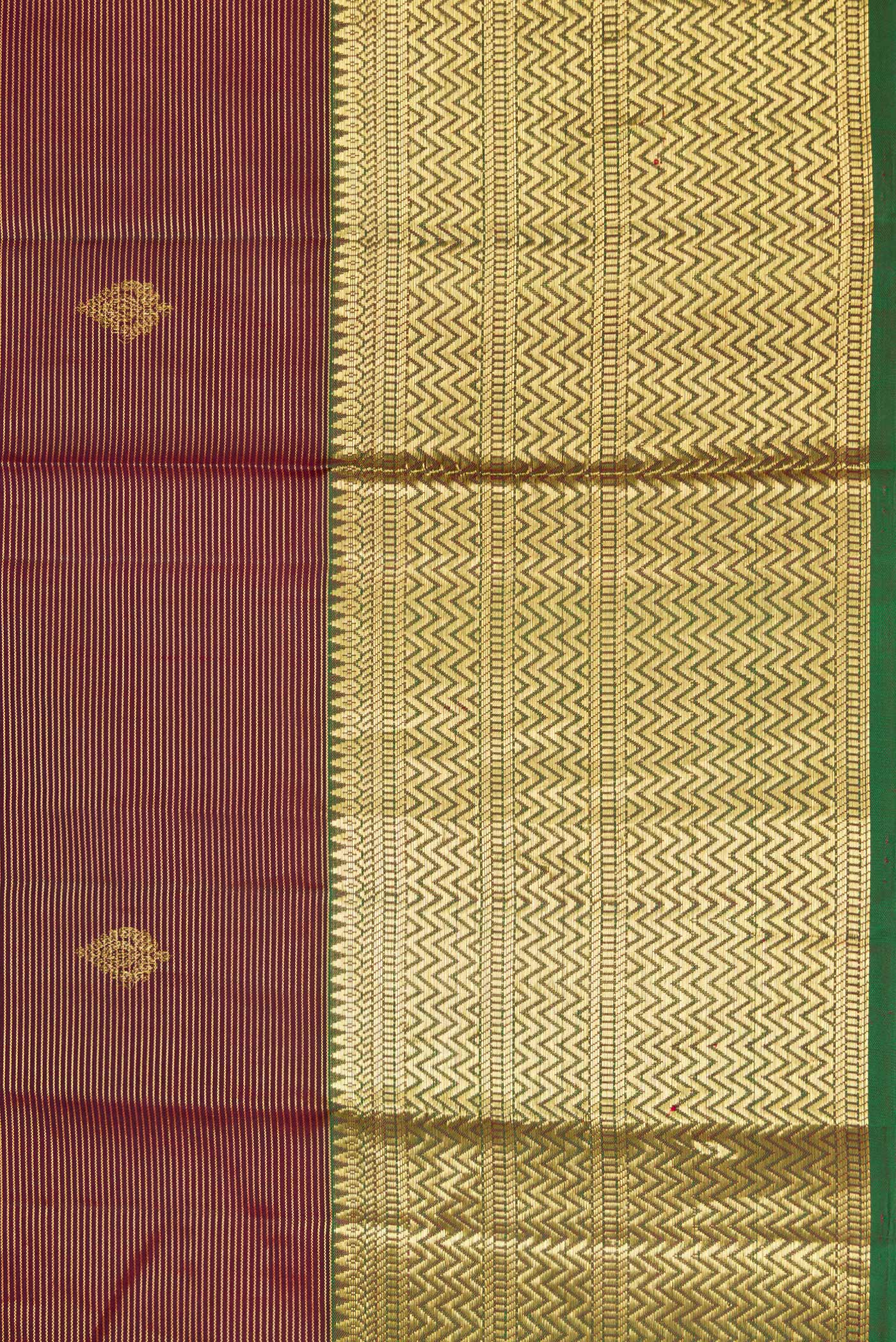 Coffee Brown Kanchipuram Silk Saree - Image 3