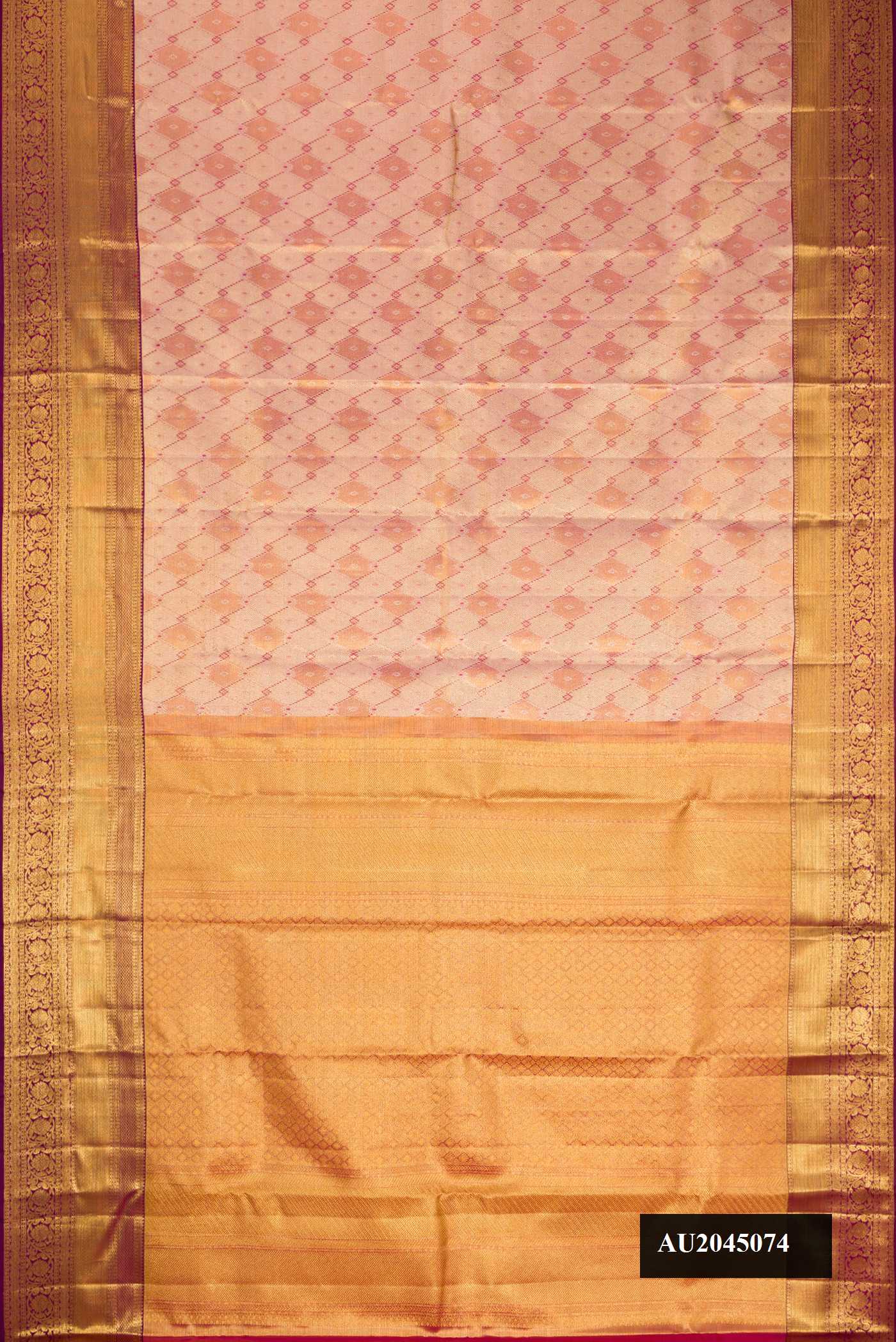 Brown Dual Tone Kanchipuram Tissue Silk Saree