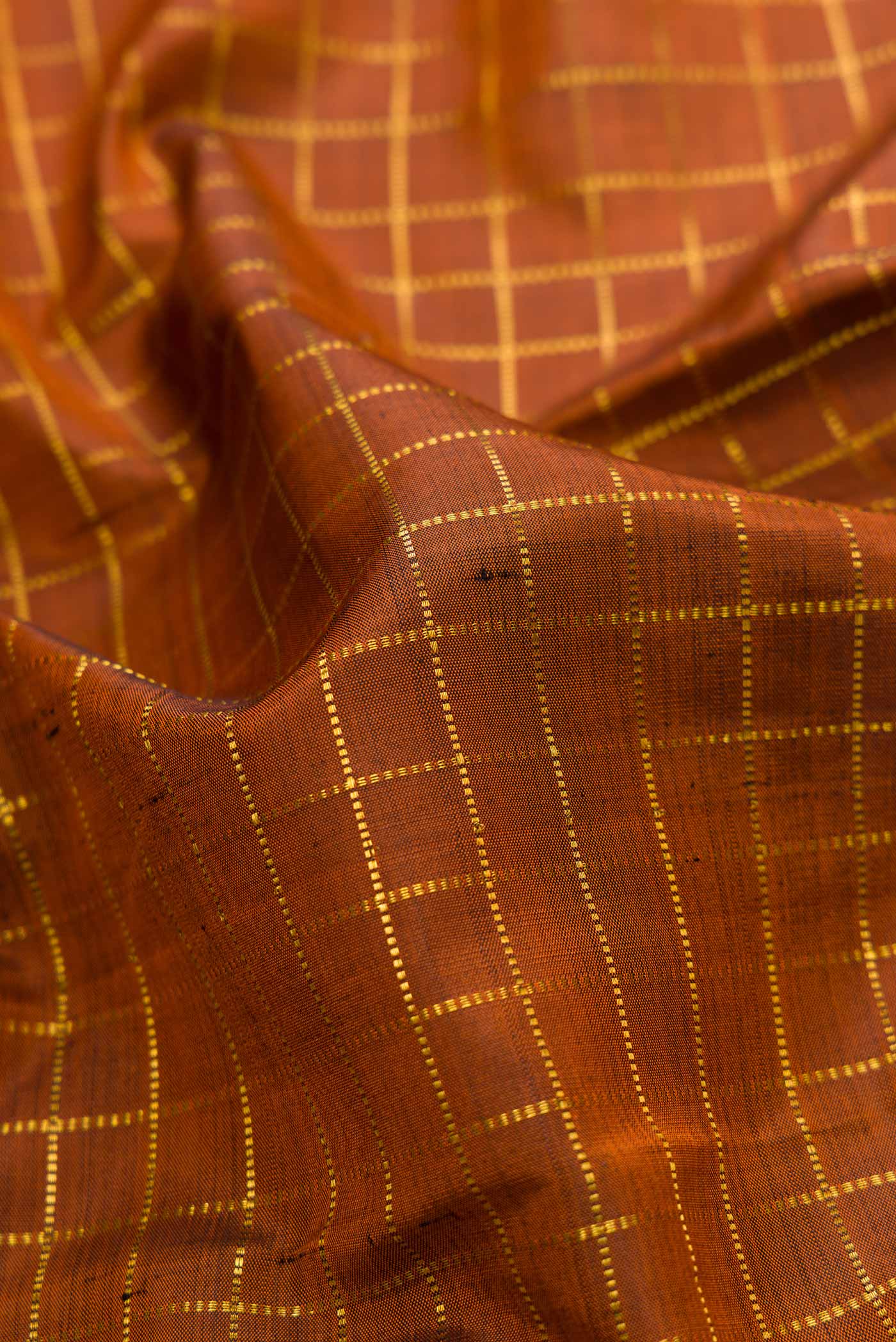 Brown Kanjivaram Silk Saree - Image 2