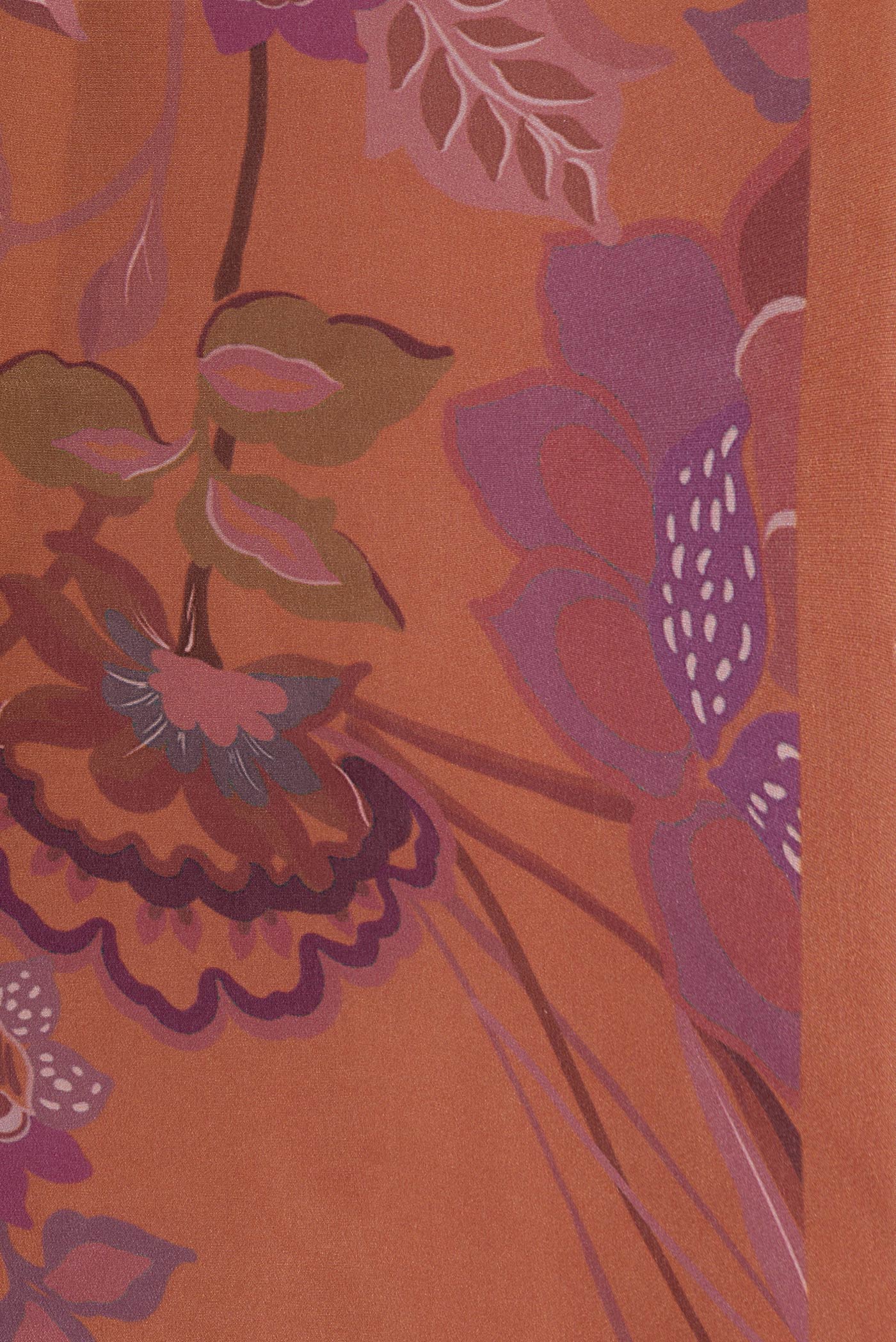 Rust Mysore Crepe Saree - Image 3