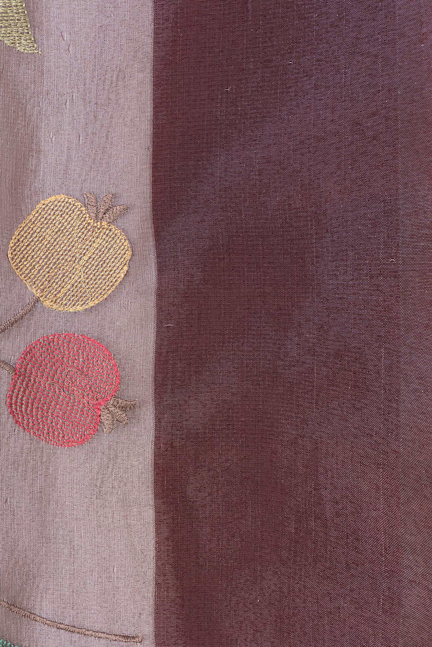 Brown Organza Silk Saree - Image 3