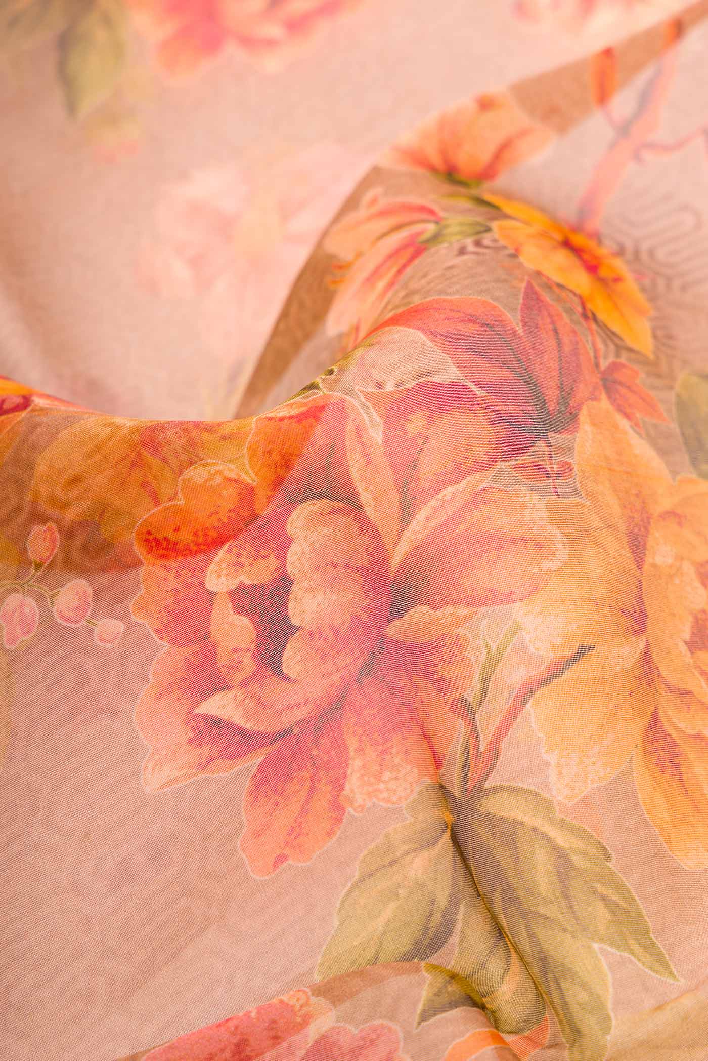 Brown Organza Silk Saree - Image 2