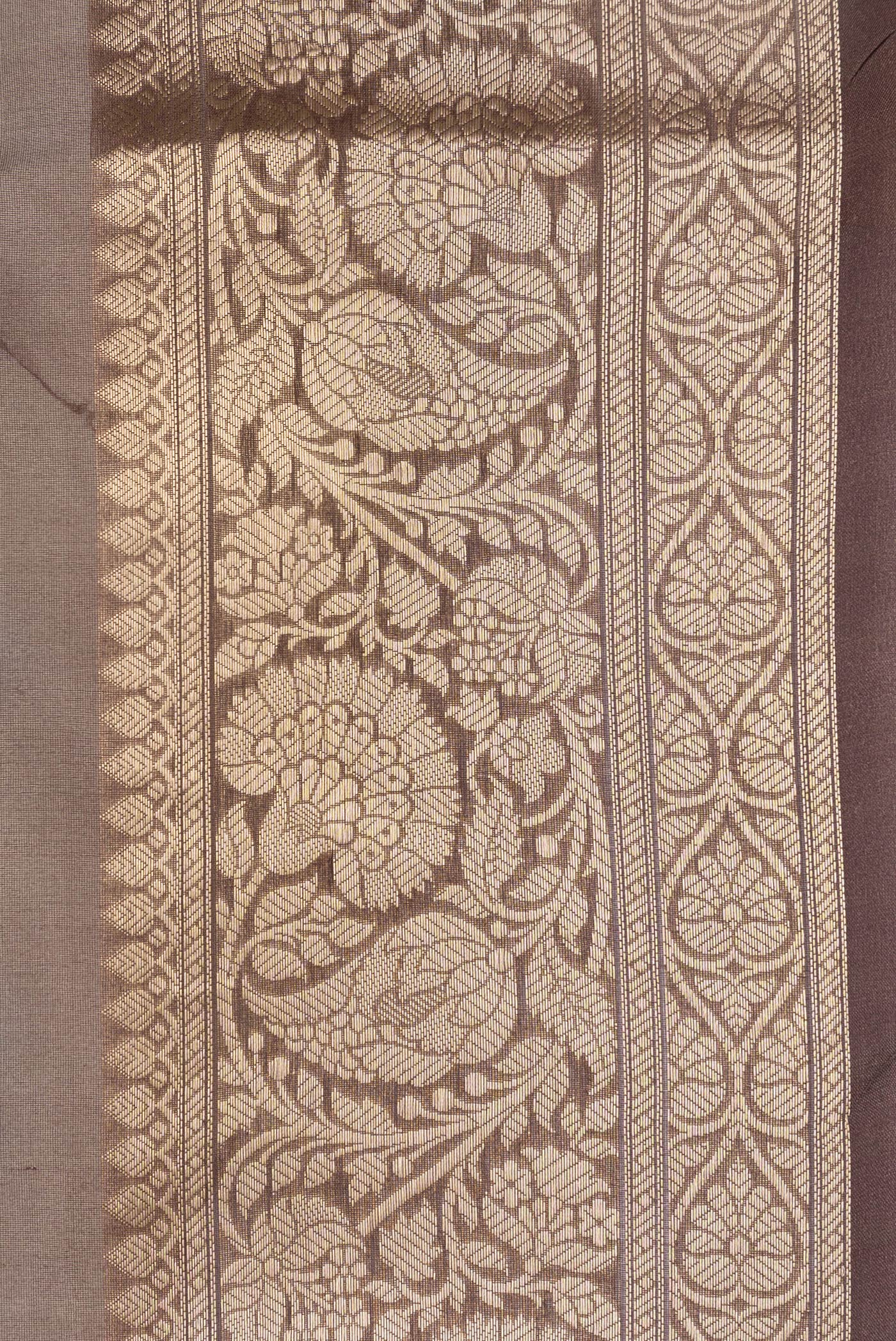 Brown Organza Silk Saree - Image 3