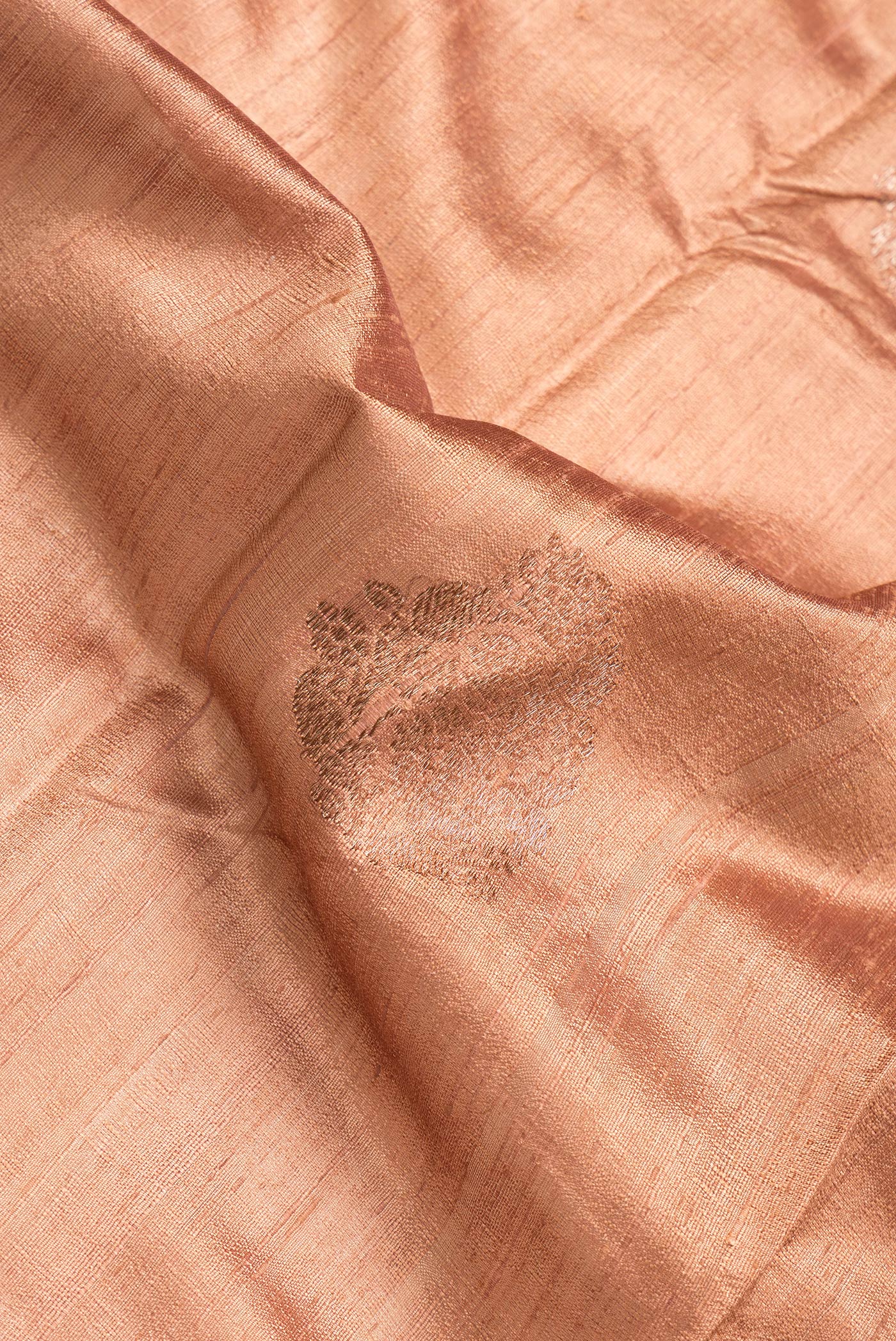 Brown Banarasi Tussar Silk Saree - Image 2