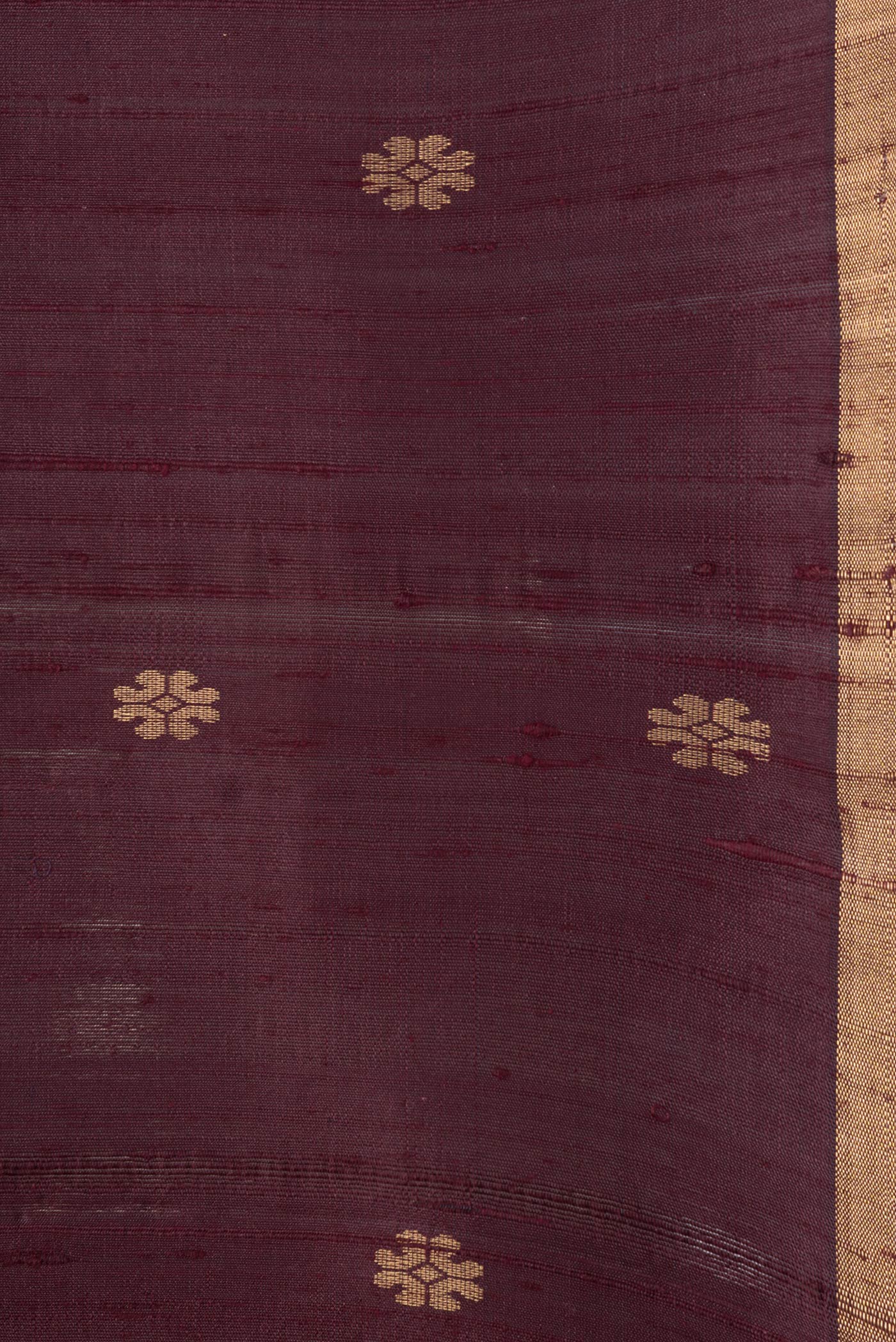 Coffee Brown Raw Silk Saree - Image 3