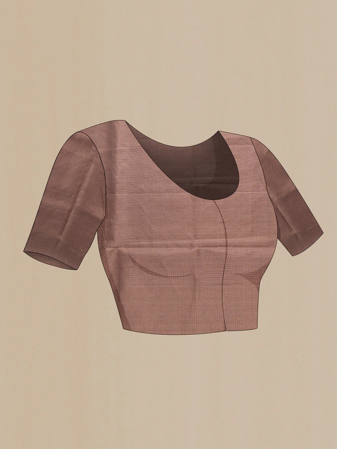 Brown Dual Tone Soft Silk Saree - Image 5