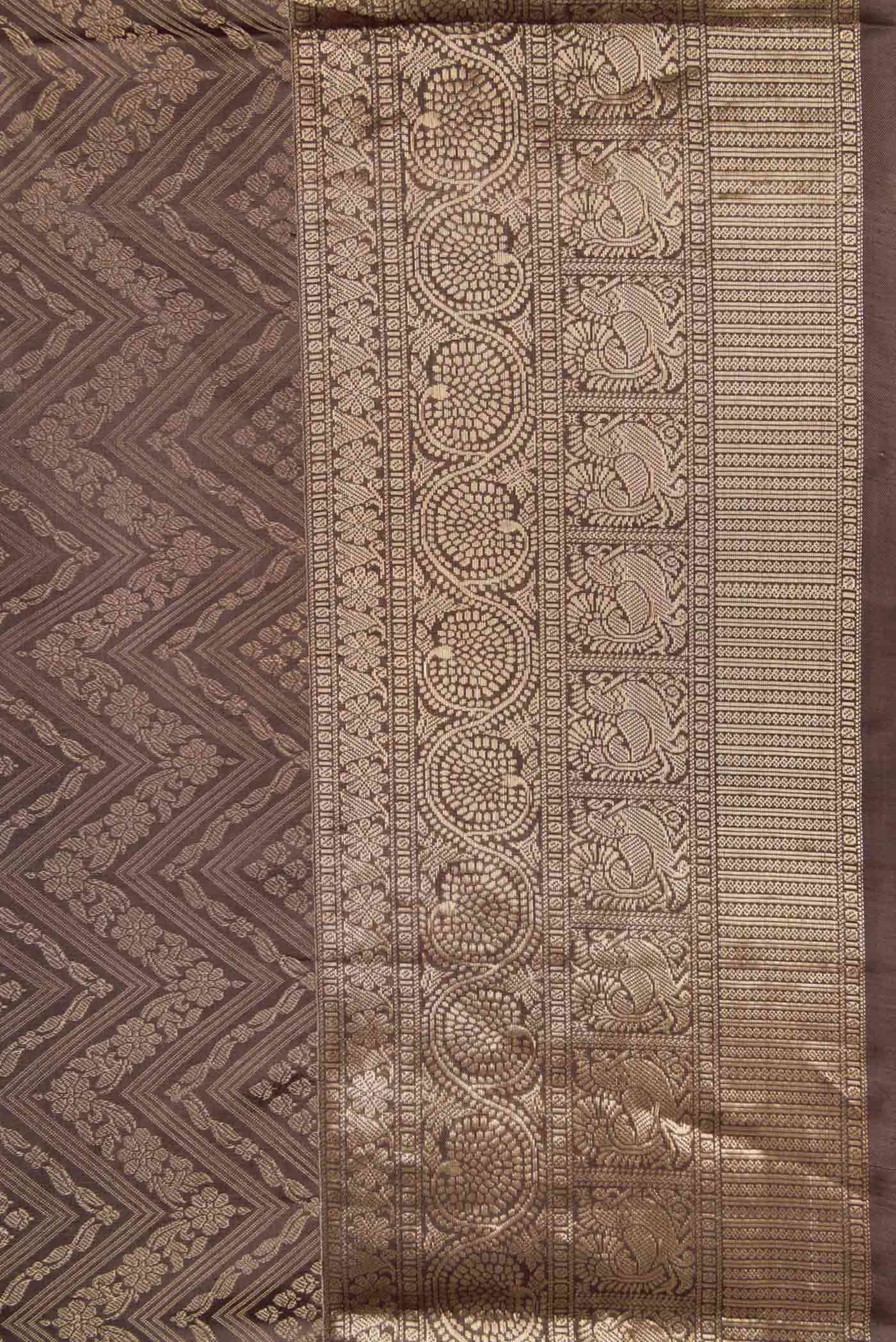 Brown Soft Silk Saree - Image 3