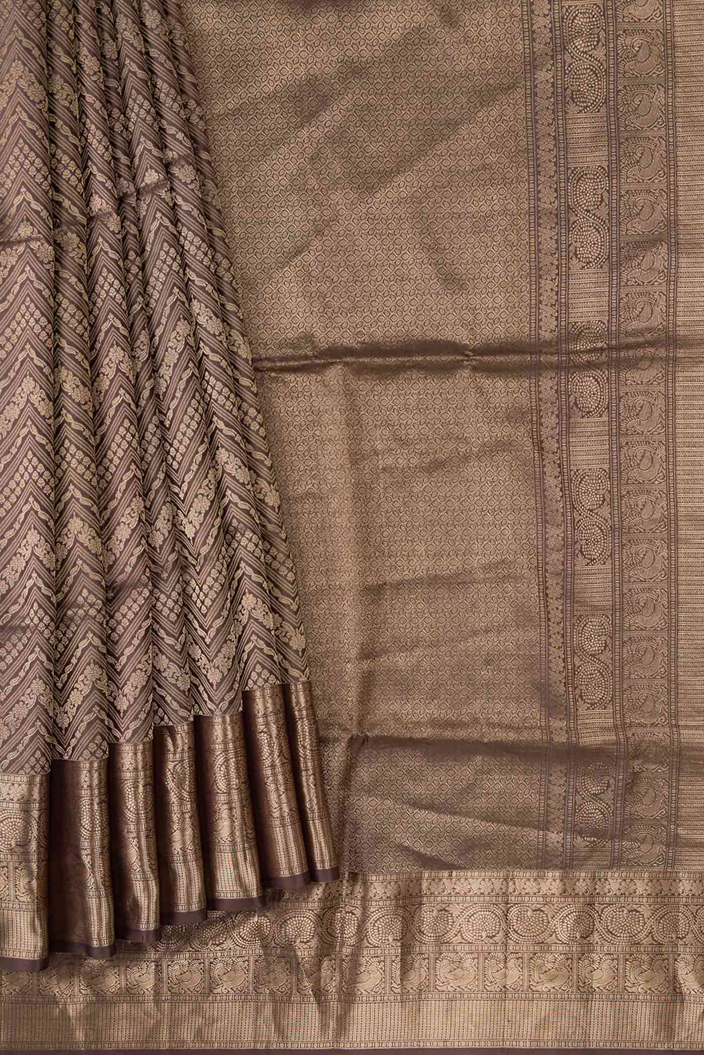 Brown Soft Silk Saree - Image 4