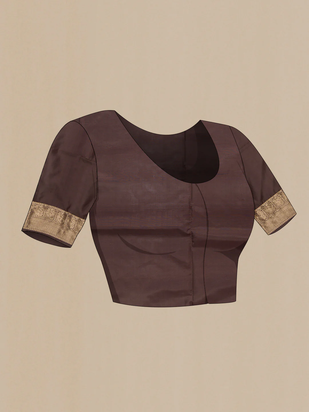 Brown Soft Silk Saree - Image 5