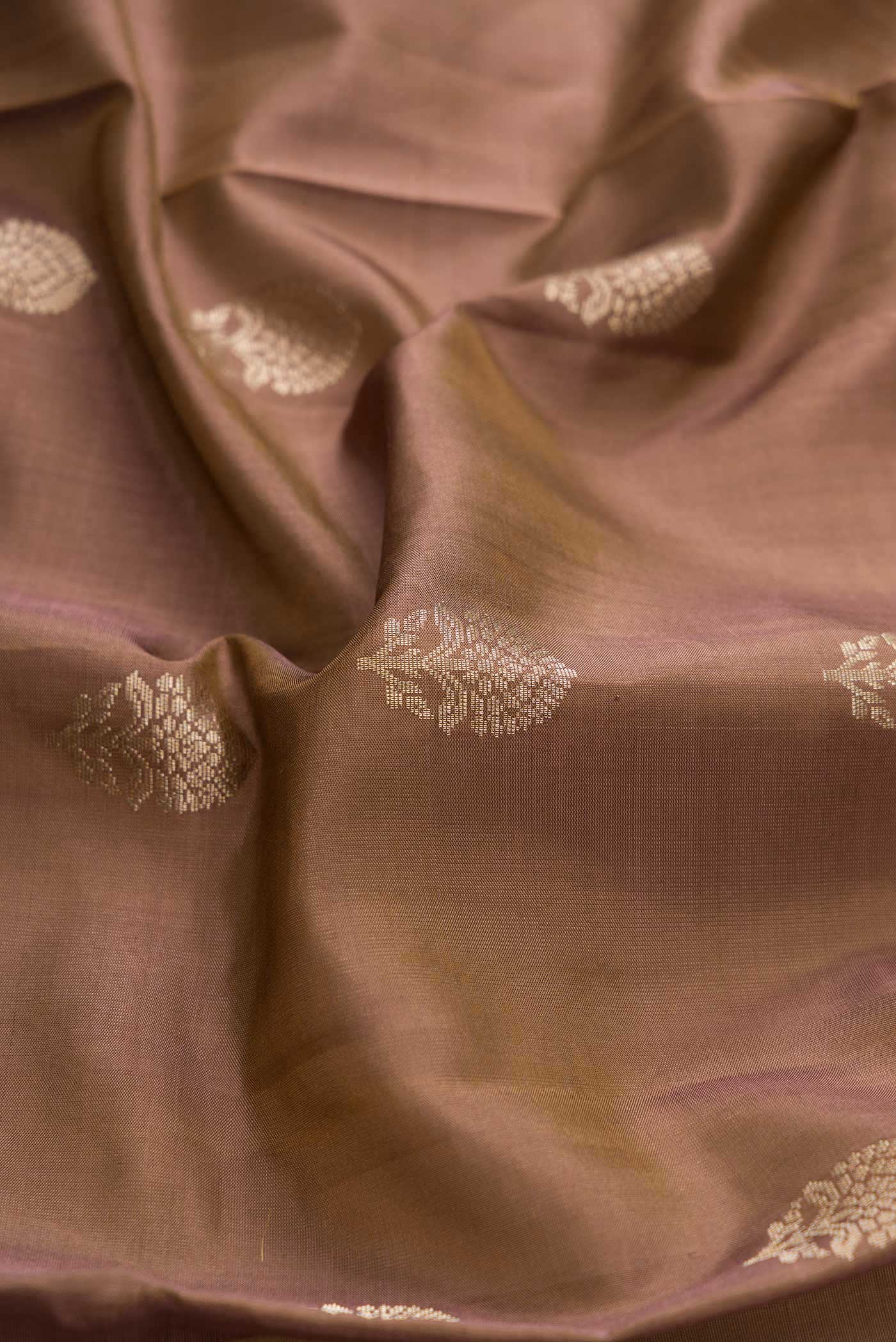Brown Dual Tone Soft Silk Saree - Image 2