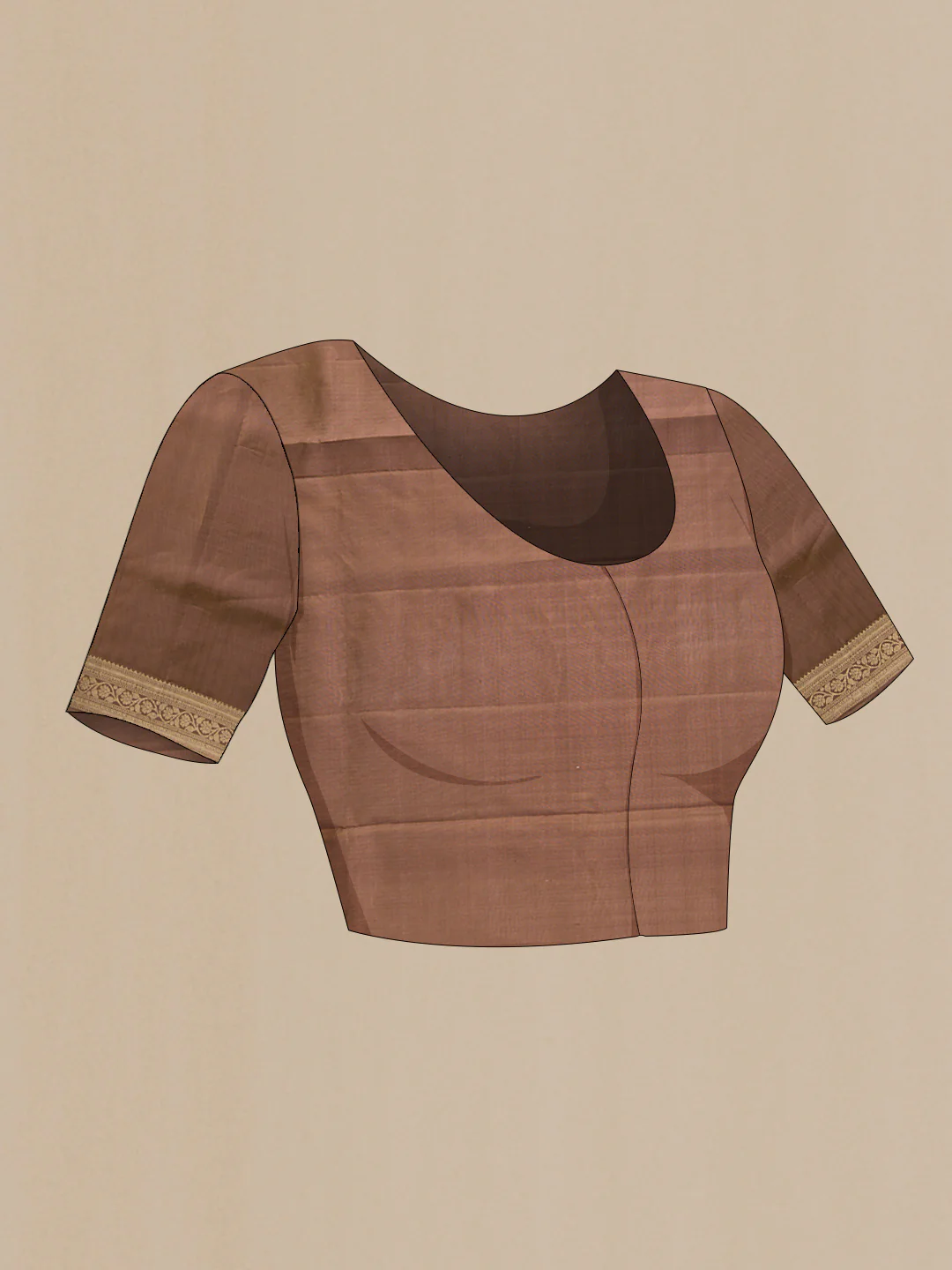 Brown Dual Tone Soft Silk Saree - Image 5