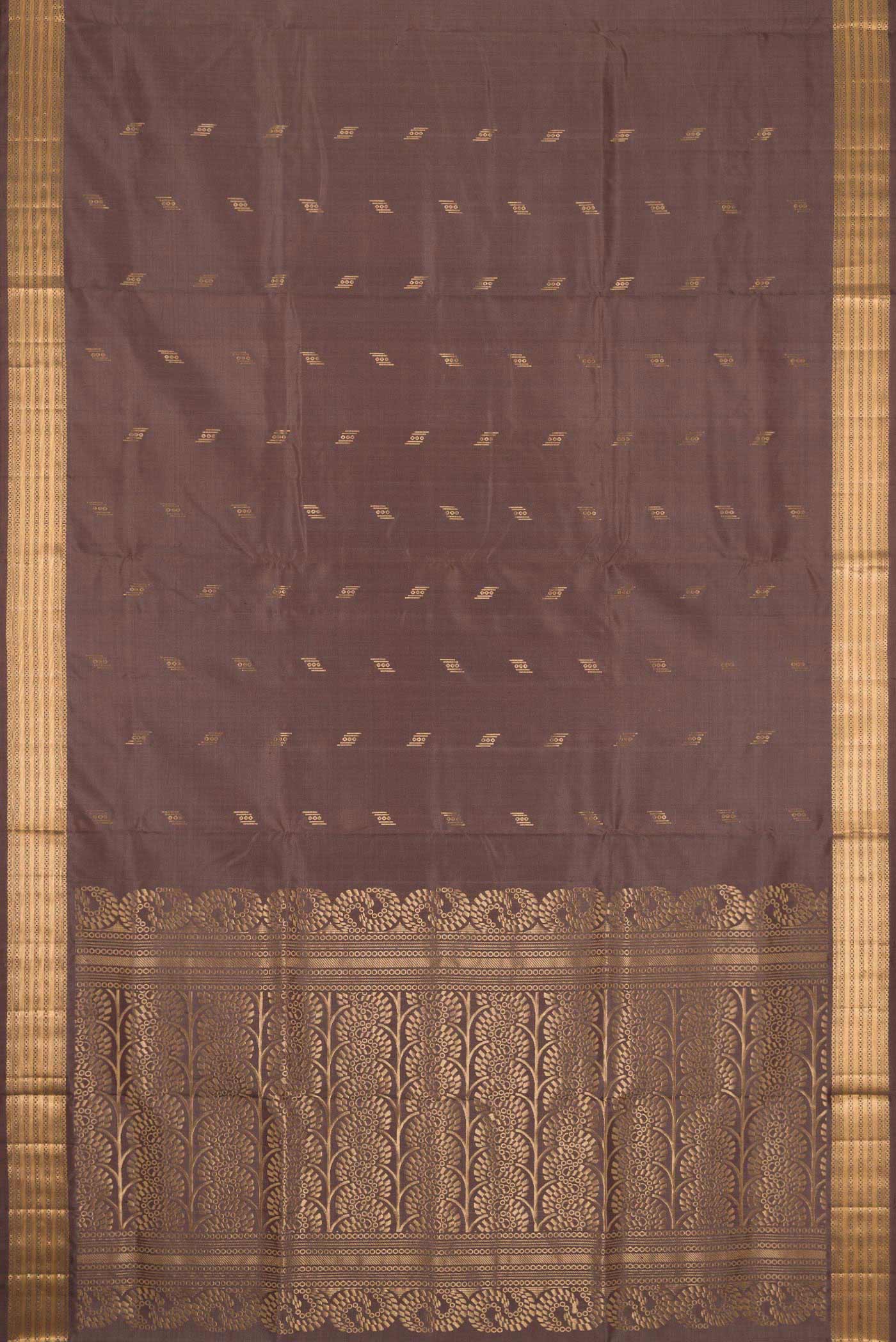 Brown Dual Tone Soft Silk Saree - Image 6