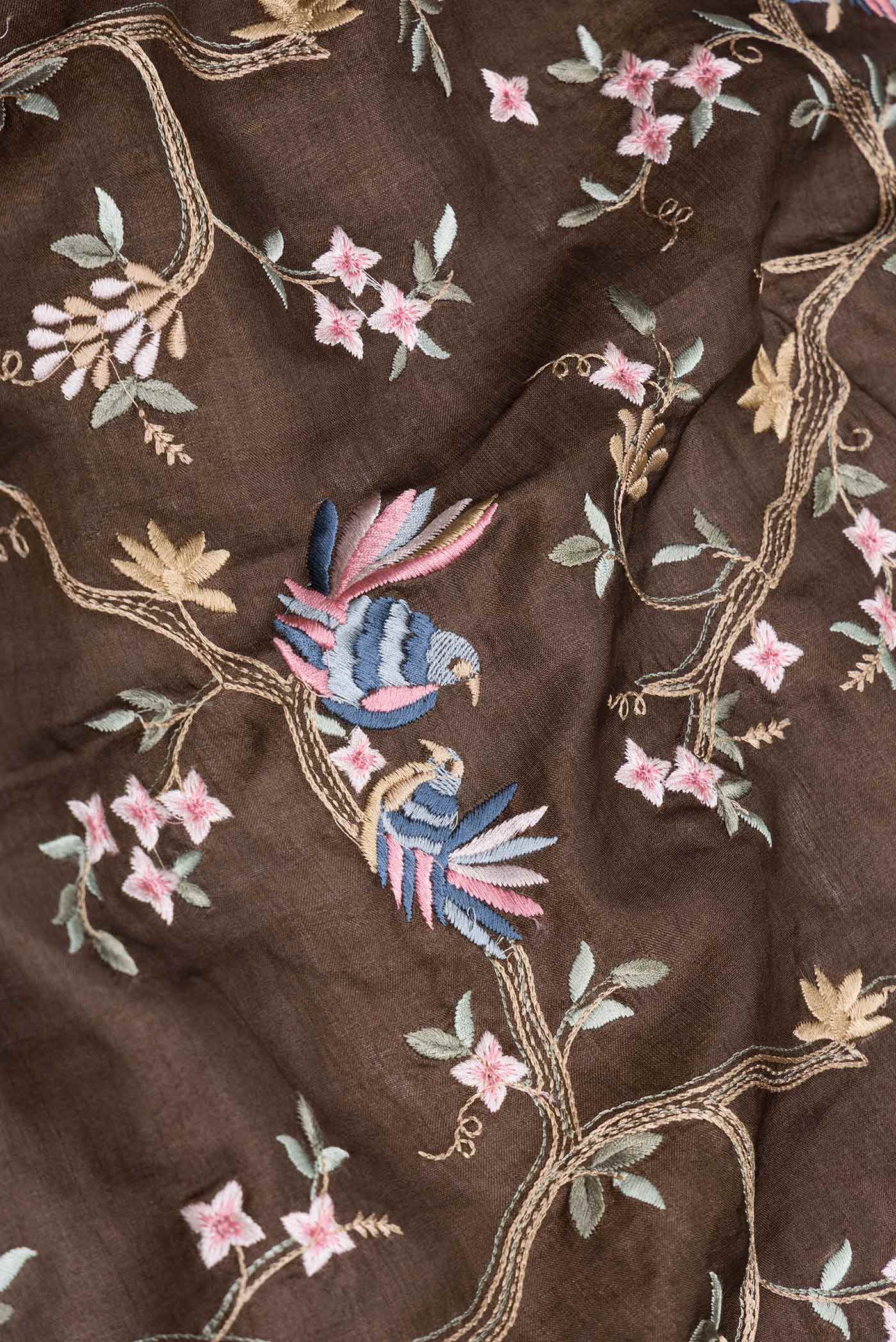 Brown Dual Tone Tussar Saree - Image 2