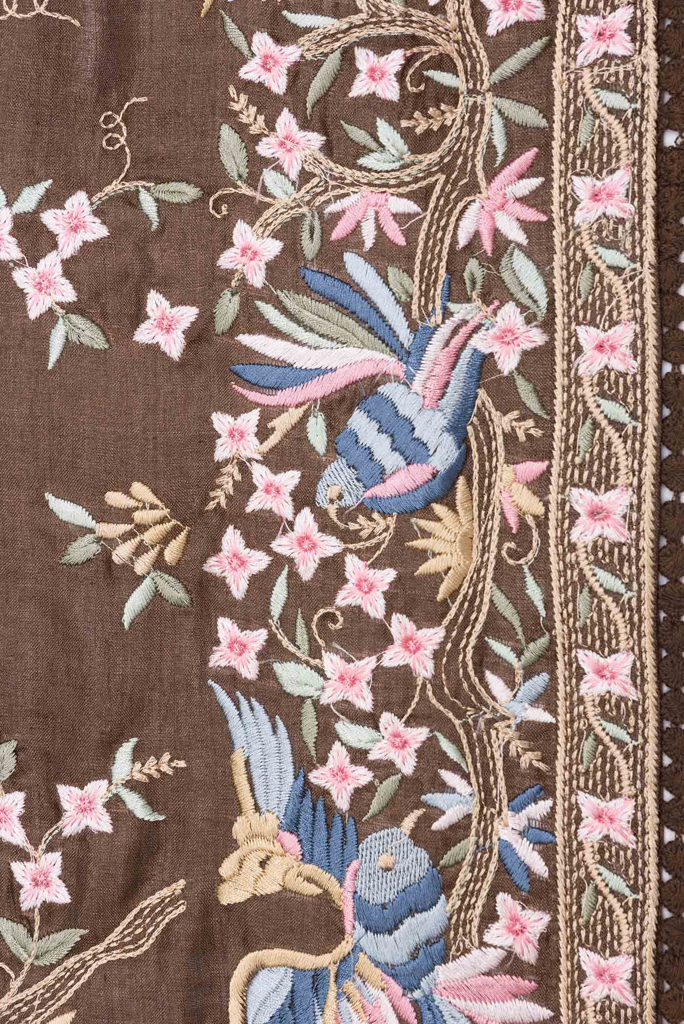 Brown Dual Tone Tussar Saree - Image 3