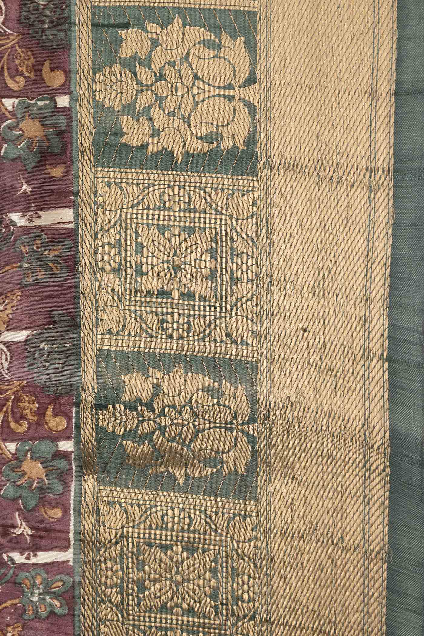 Brown Dual Tone Tussar Saree - Image 3