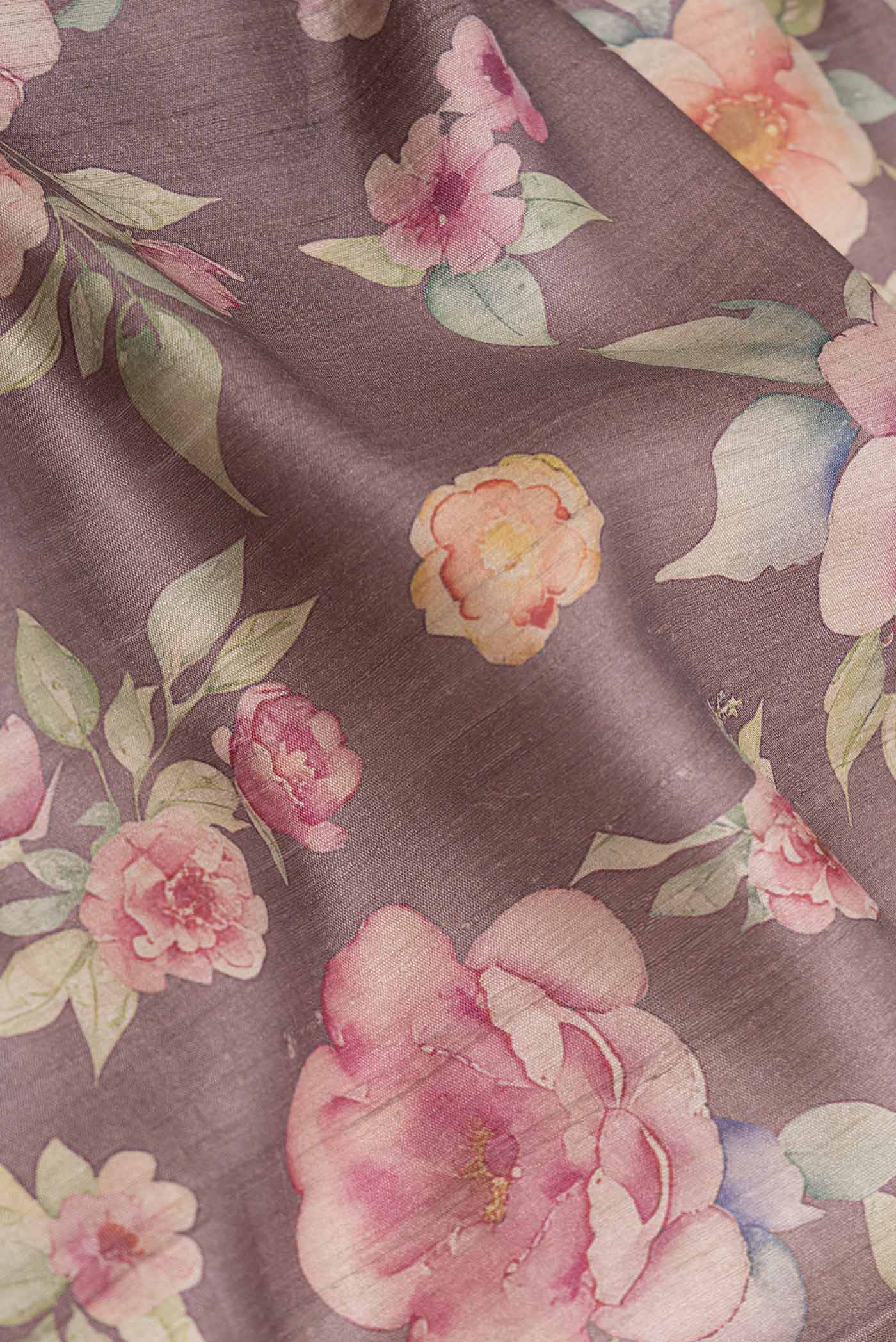 Brown Dual Tone Tussar Silk Saree - Image 2