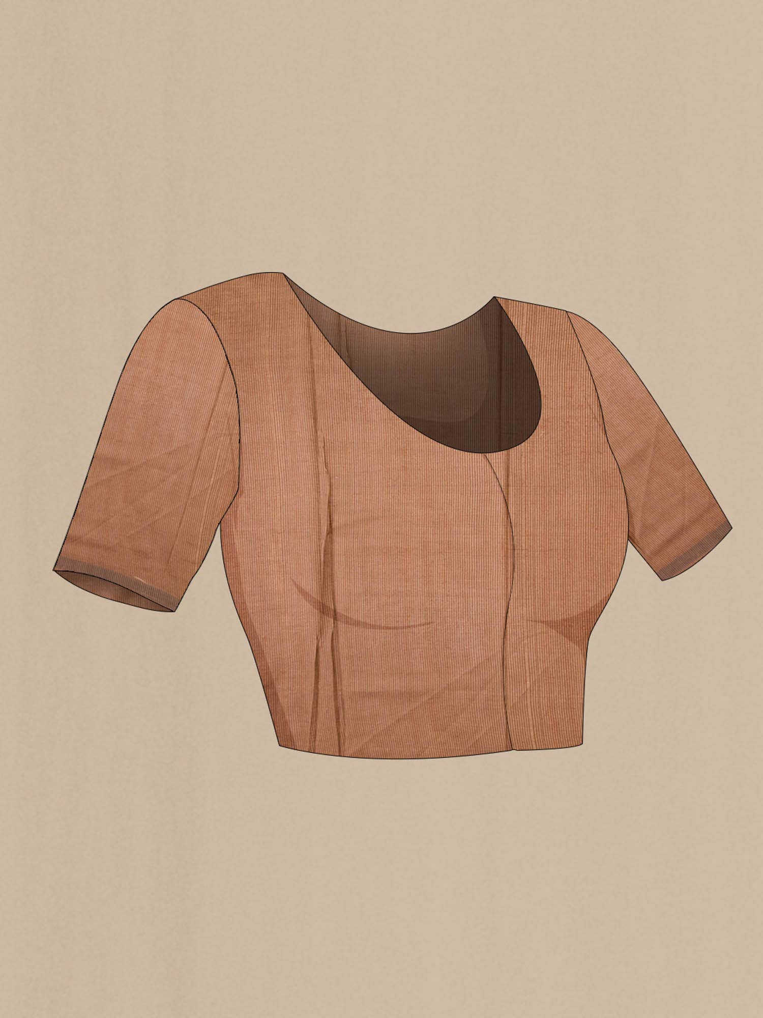 Brown Dual Tone Tussar Silk Saree - Image 4