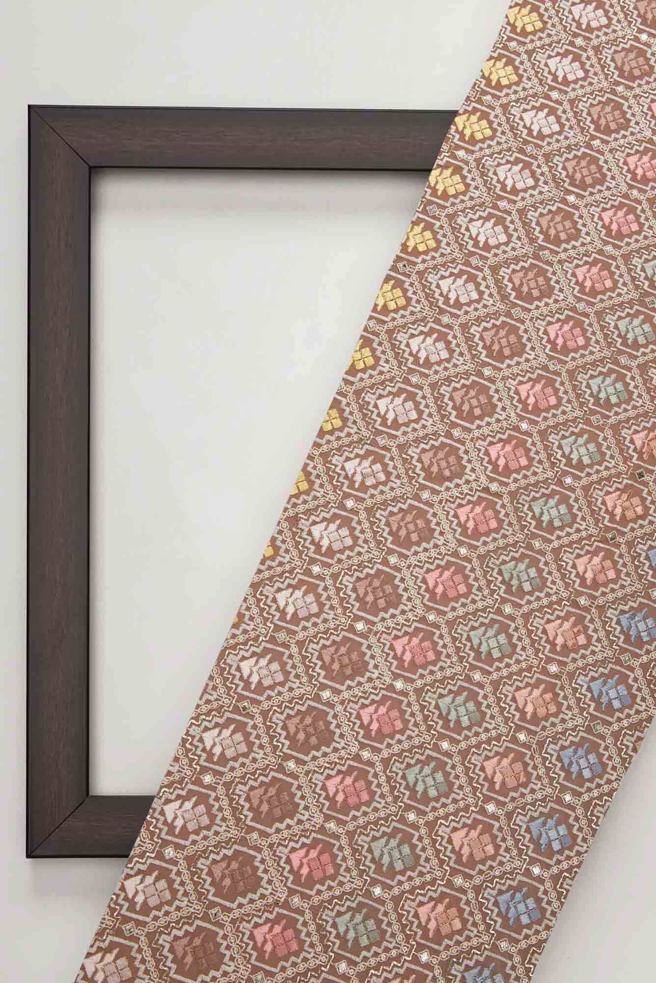 Brown Georgette Dress Material - Image 4