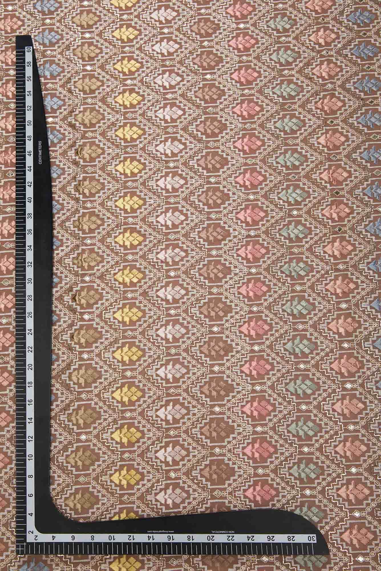 Brown Georgette Dress Material - Image 5