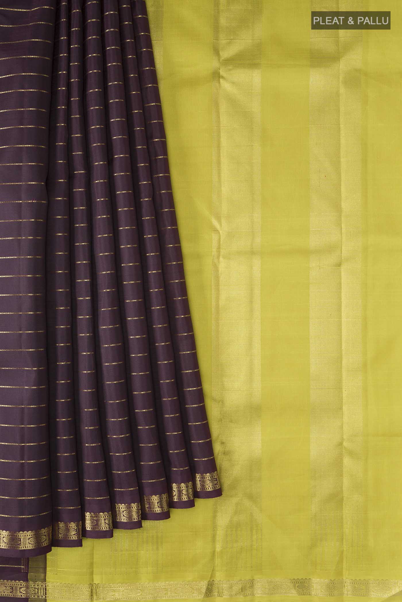 Brown Kanchipuram Silk Saree - Image 4