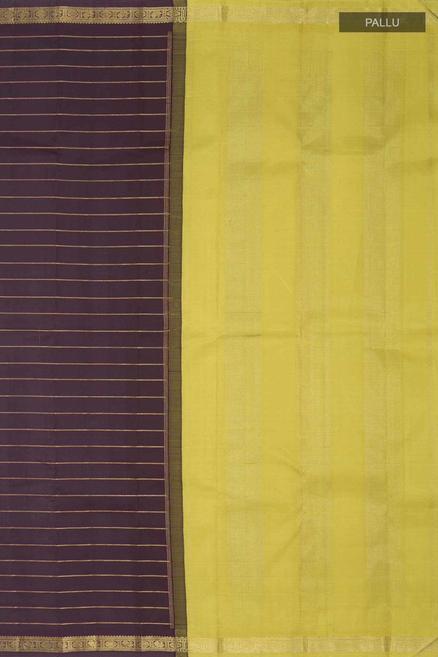 Brown Kanchipuram Silk Saree - Image 7