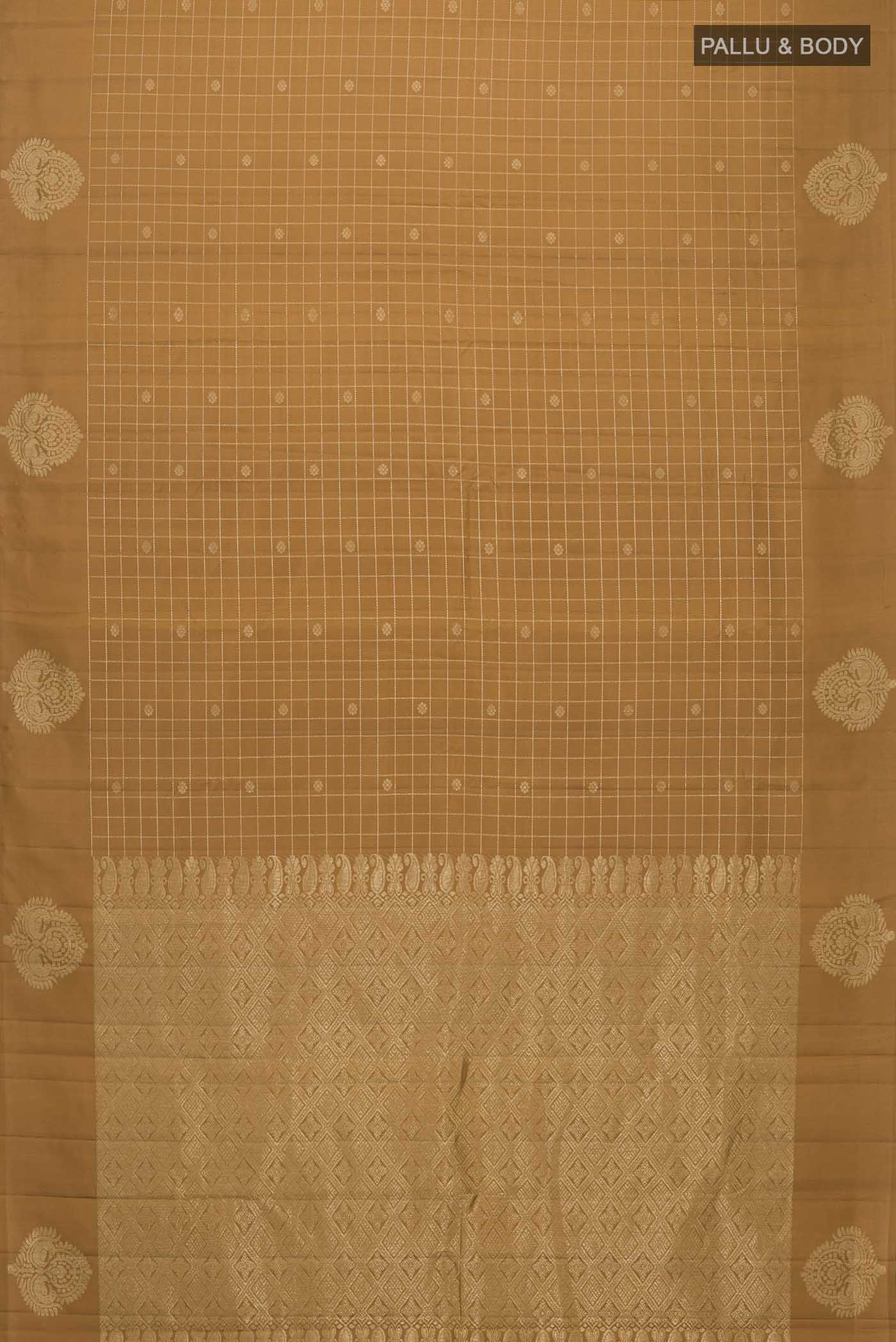 Brown Kanchipuram Silk Saree - Image 6