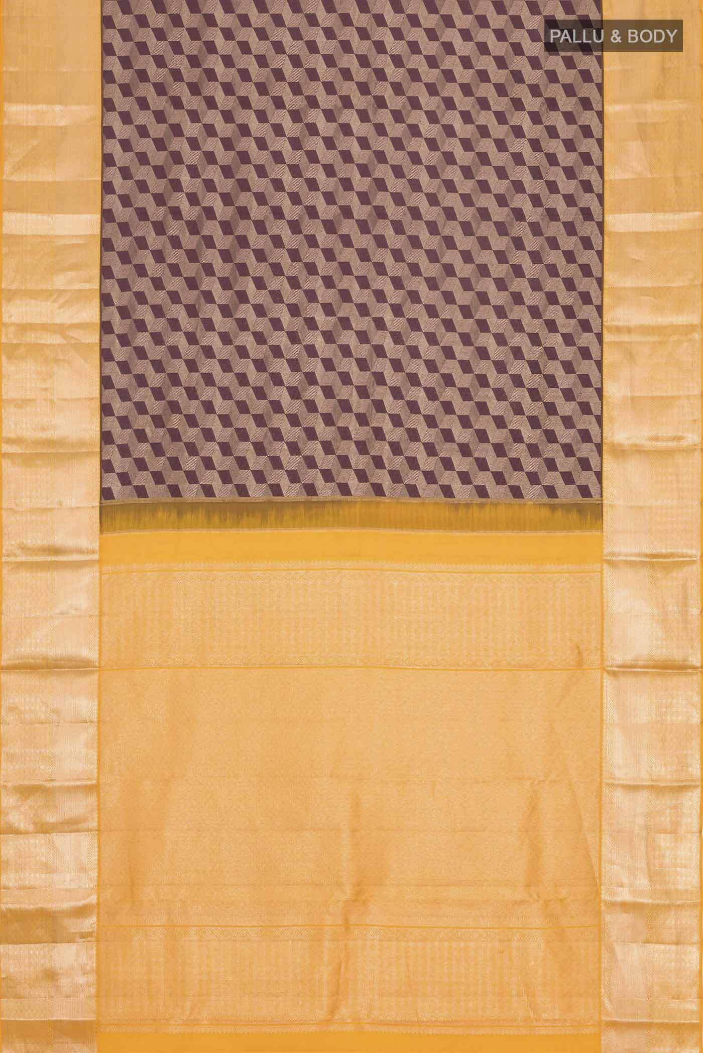 Brown Kanchipuram Silk Saree - Image 6