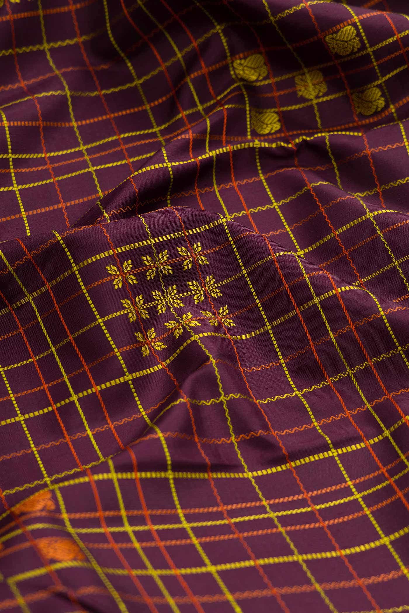 Brown Kanchipuram Silk Saree - Image 6