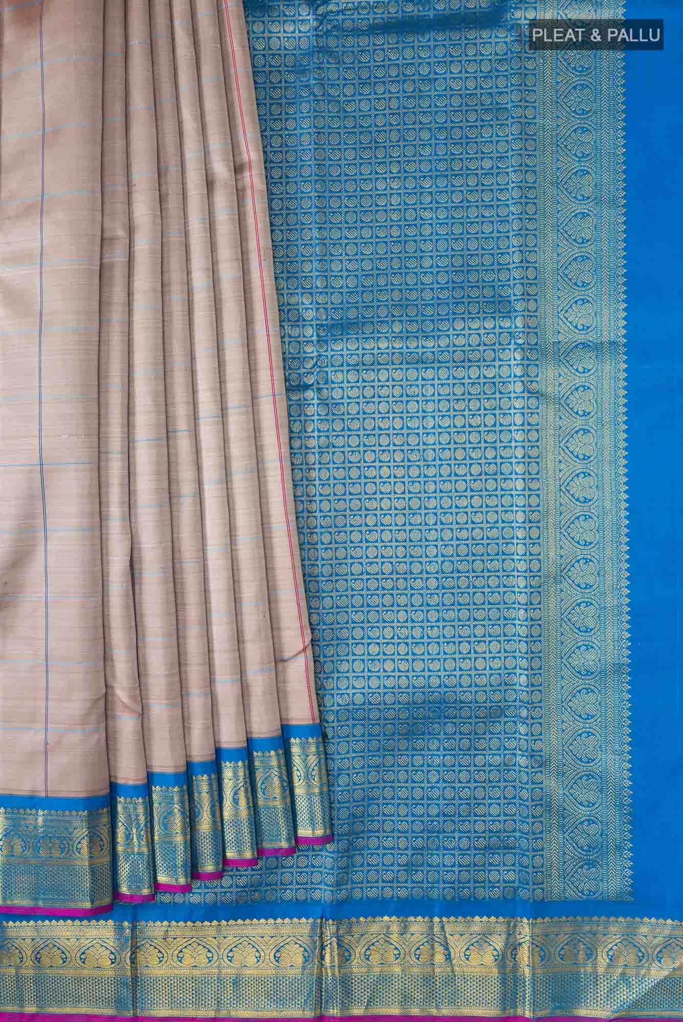 Brown Kanjivaram Silk Saree - Image 2