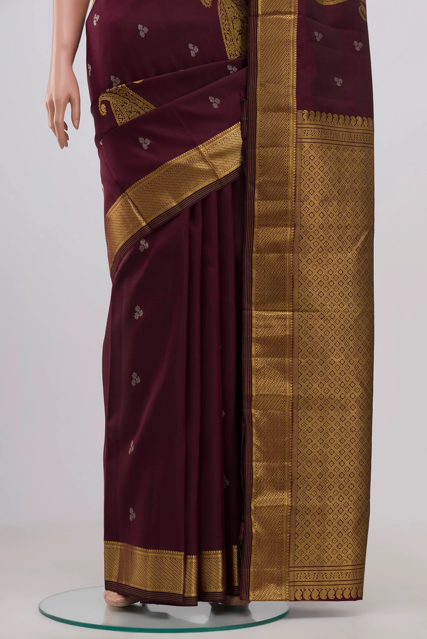 Coffee Brown Kanjivaram Silk Saree - Image 3