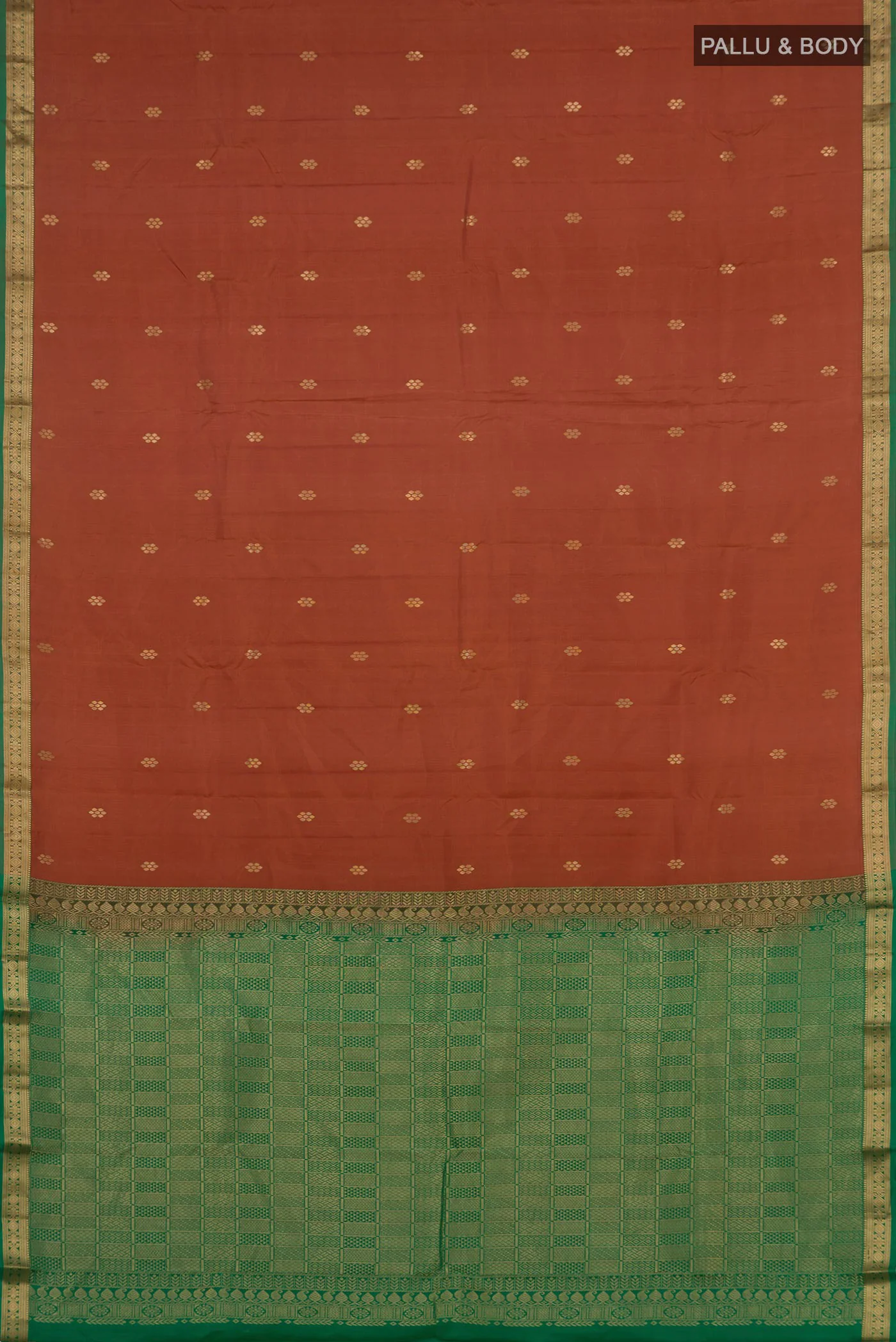 Brown Kanjivaram Silk Saree - Image 5