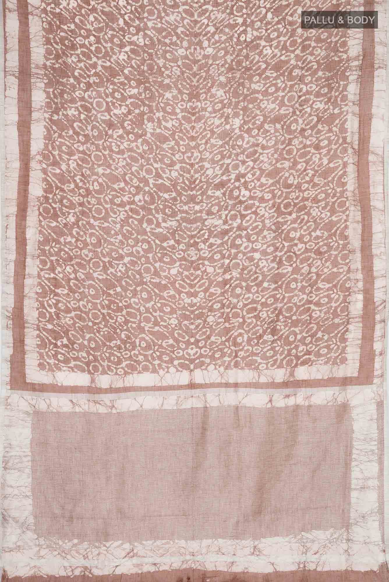 Brown Linen Saree - Image 2