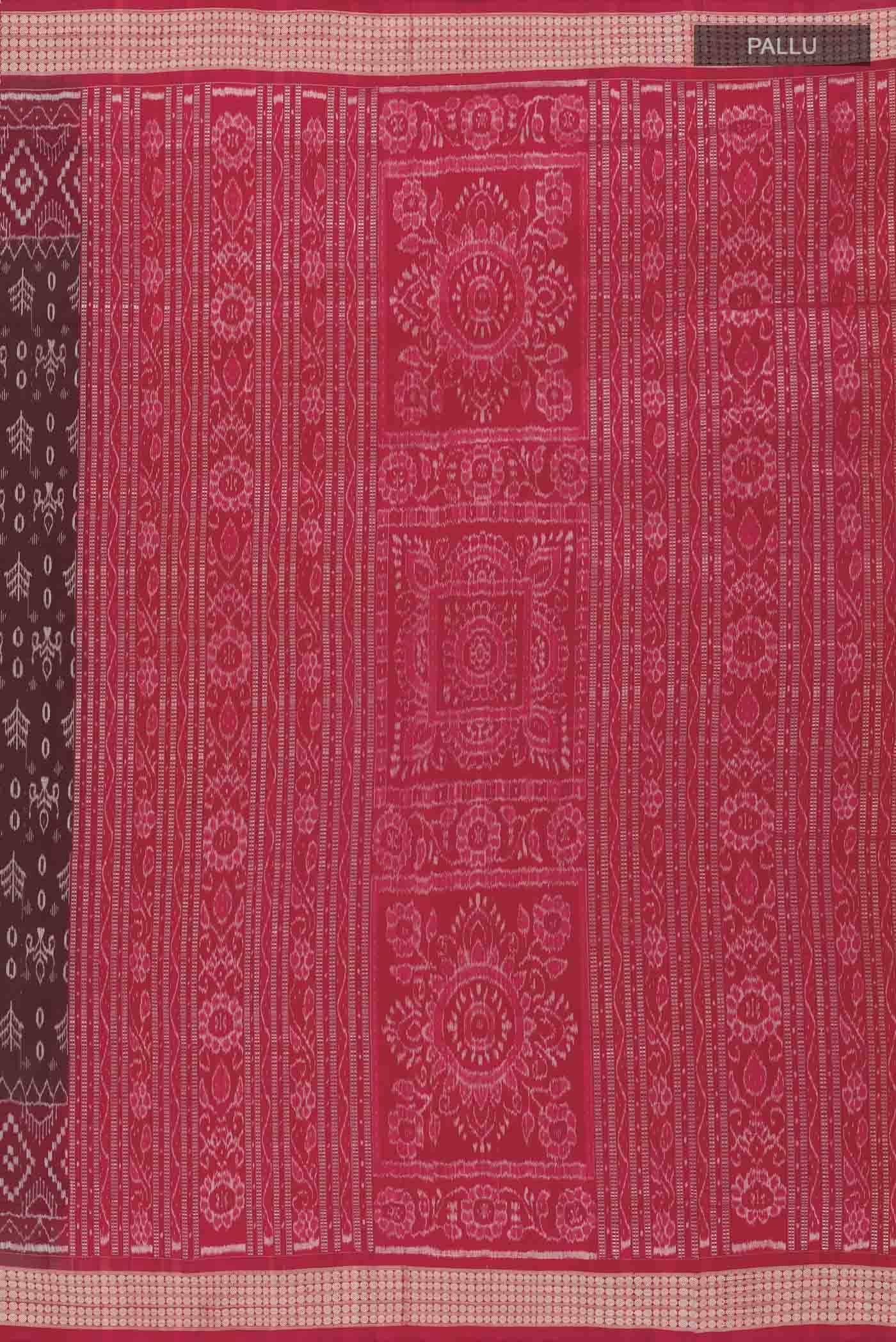 Brown Orissa Silk Saree - Image 7