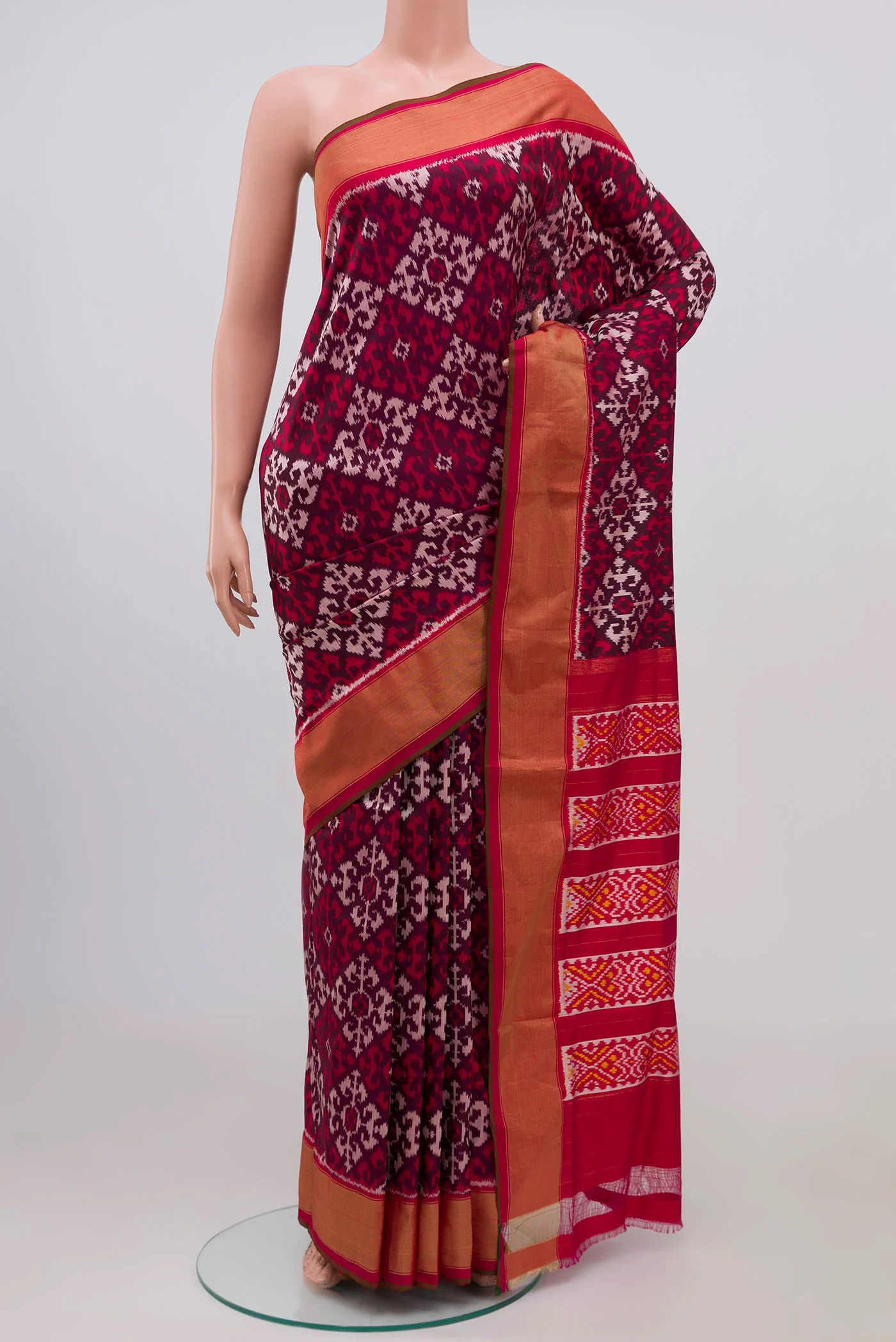 Purple Pochampally Silk Saree