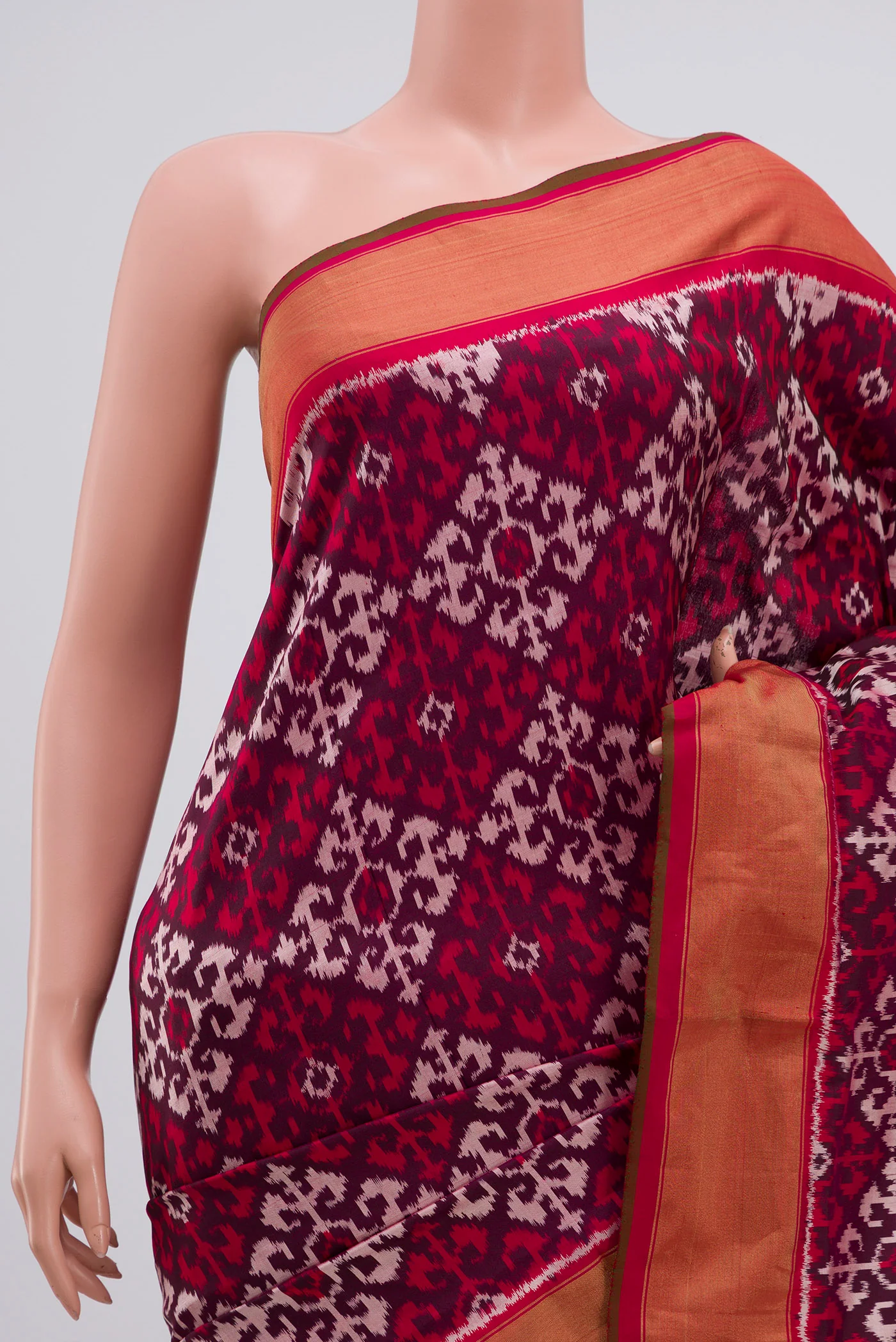 Purple Pochampally Silk Saree - Image 2