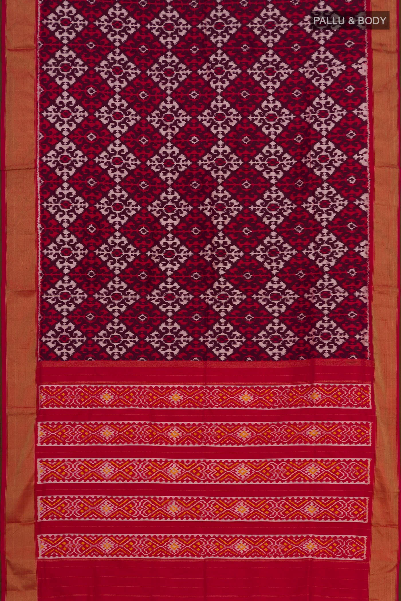 Purple Pochampally Silk Saree - Image 5