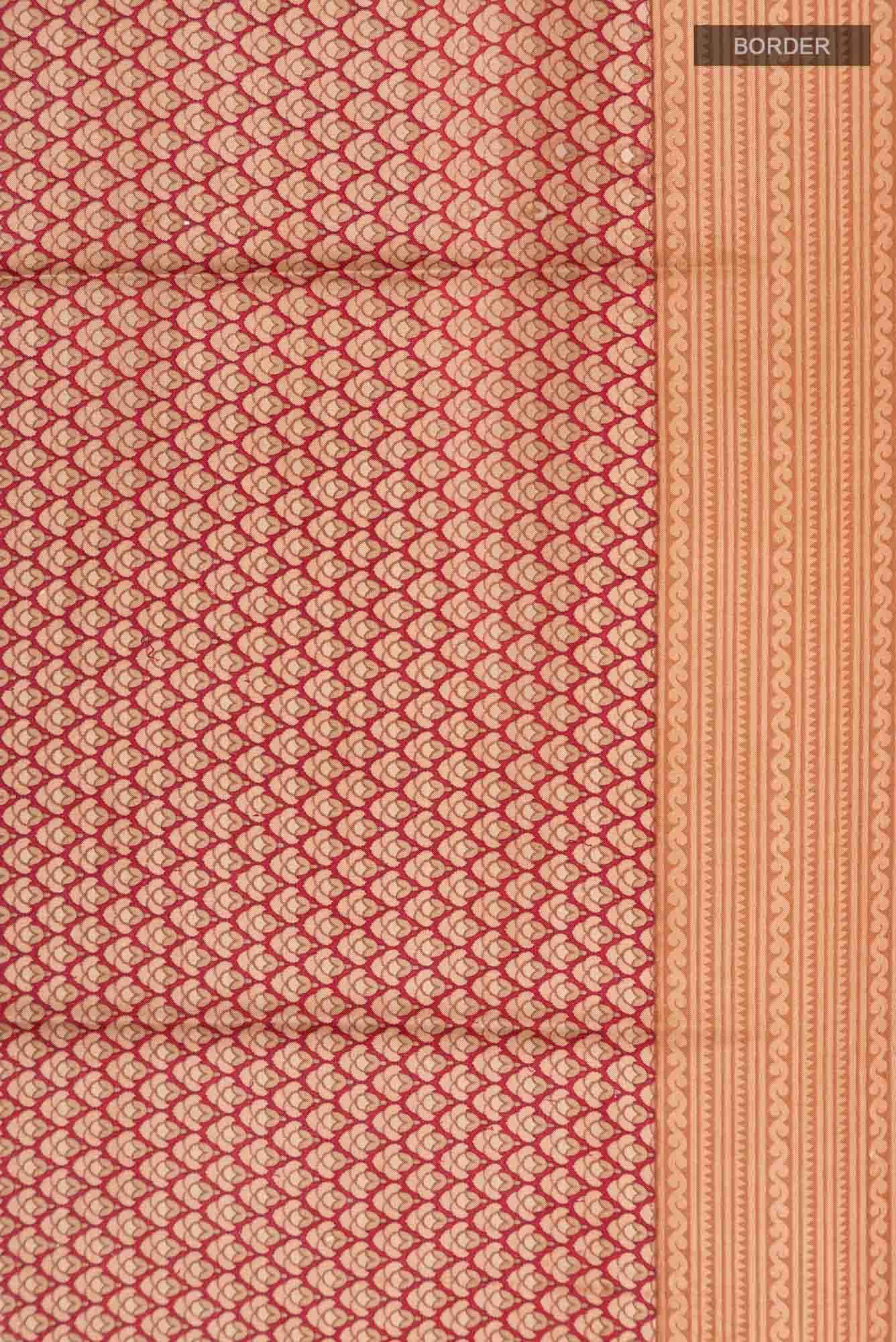Brown Printed Silk Saree - Image 4