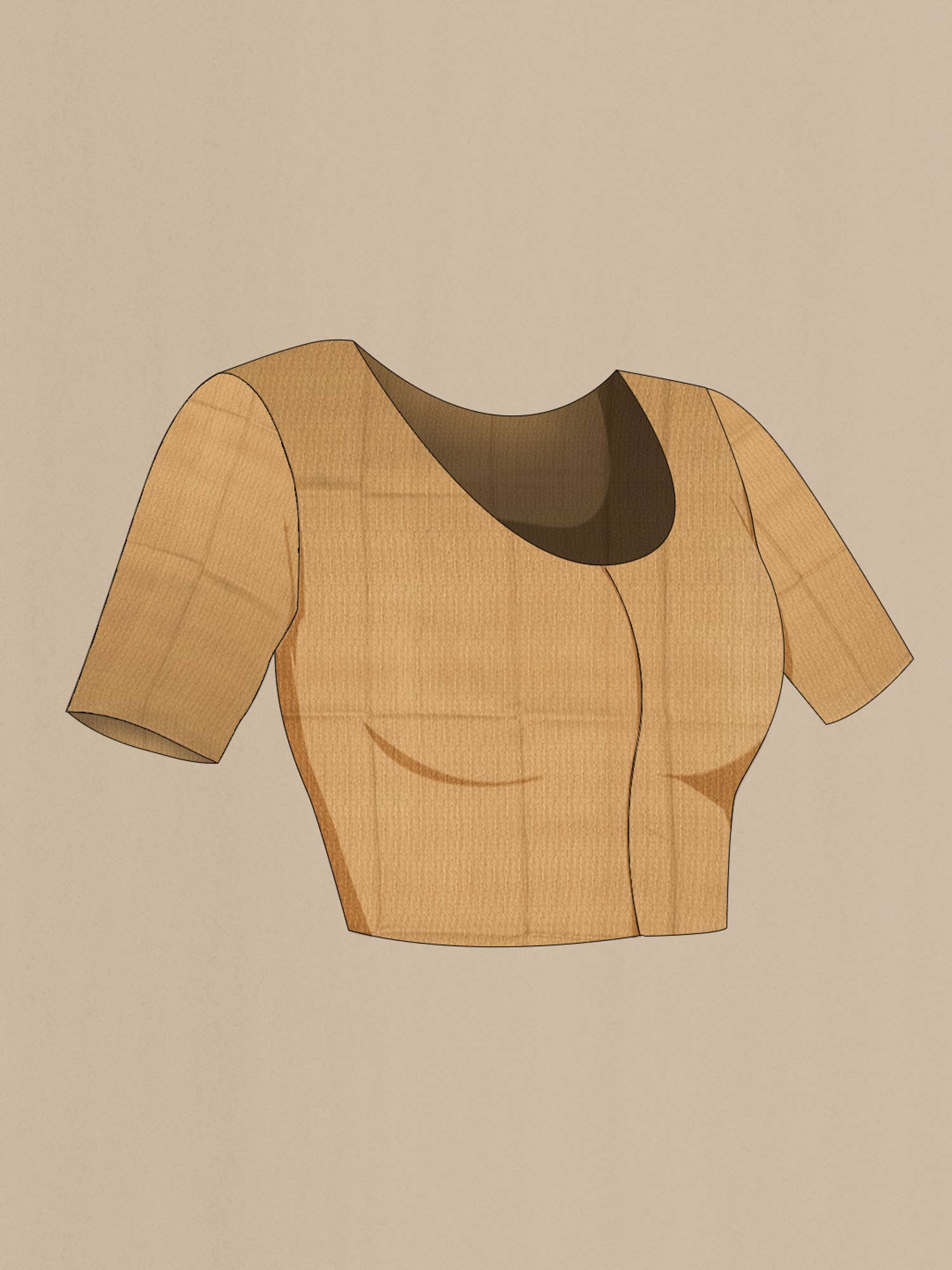 Brown Printed Silk Saree - Image 5
