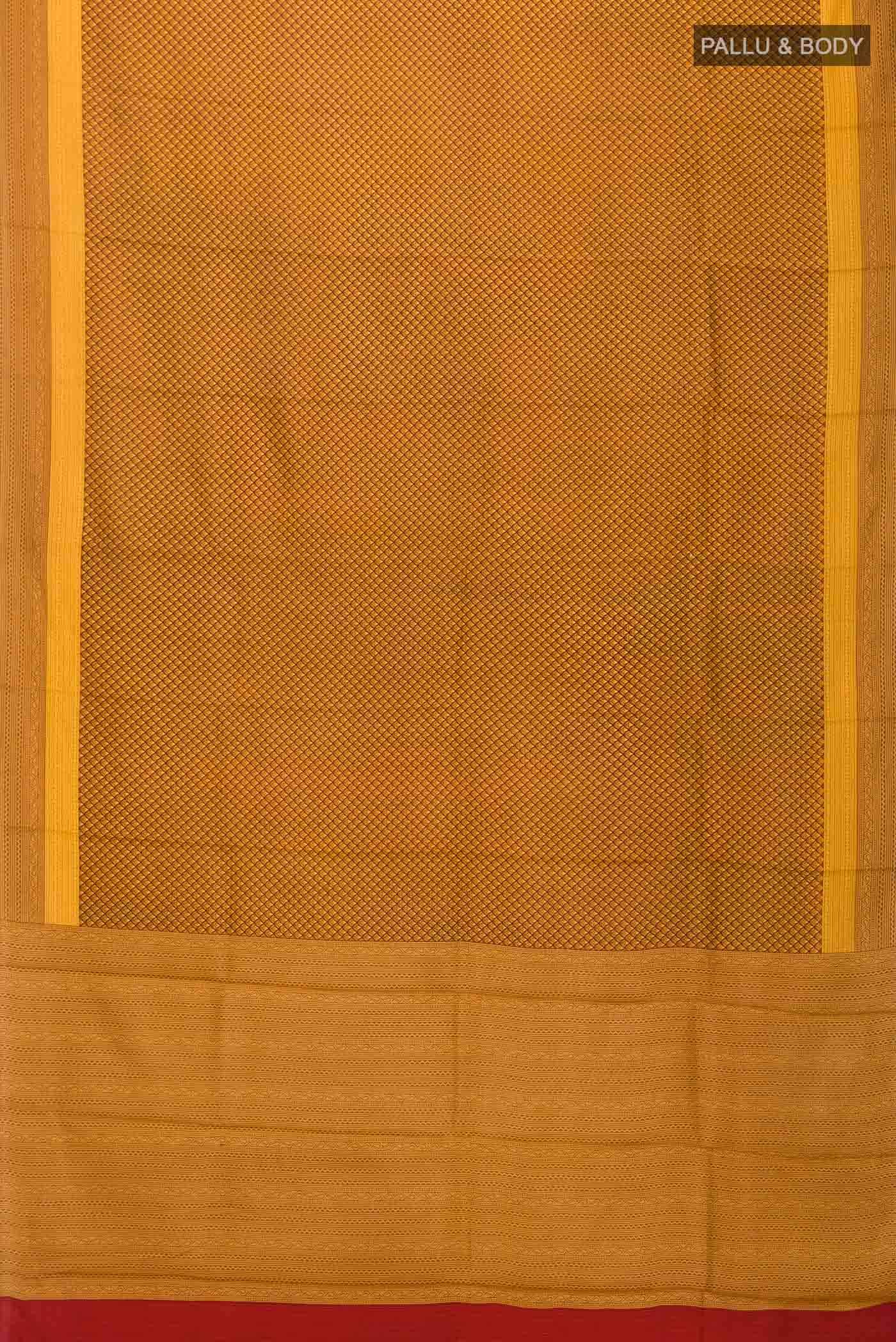 Brown Printed Silk Saree - Image 3